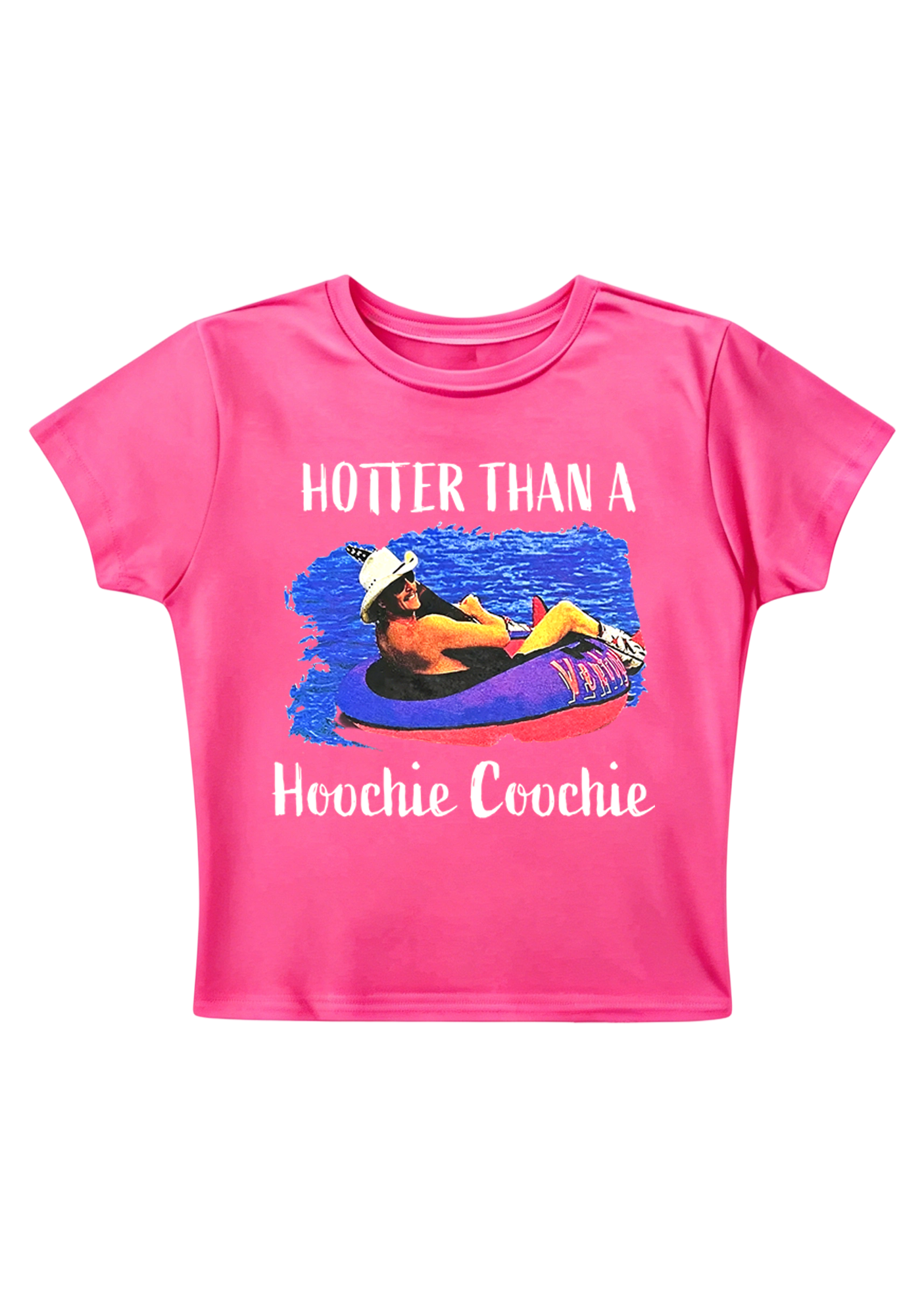 Hotter Than A Hoochie Coochie Y2K Baby Tee