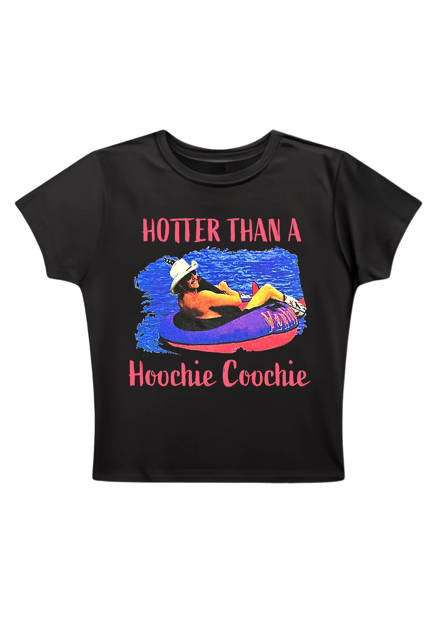 Hotter Than A Hoochie Coochie Y2K Baby Tee