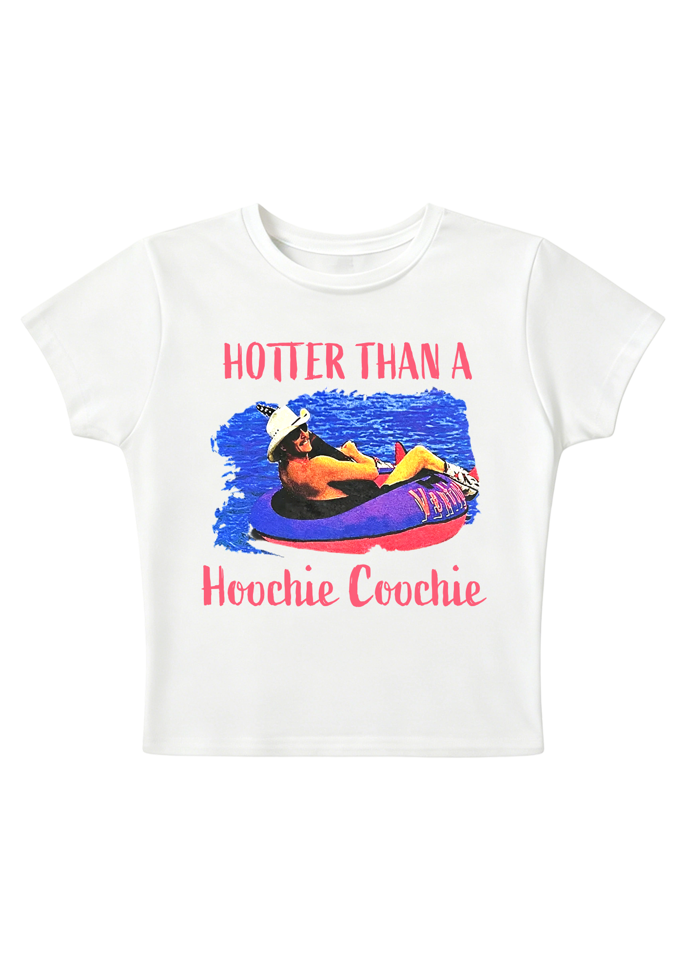 Hotter Than A Hoochie Coochie Y2K Baby Tee