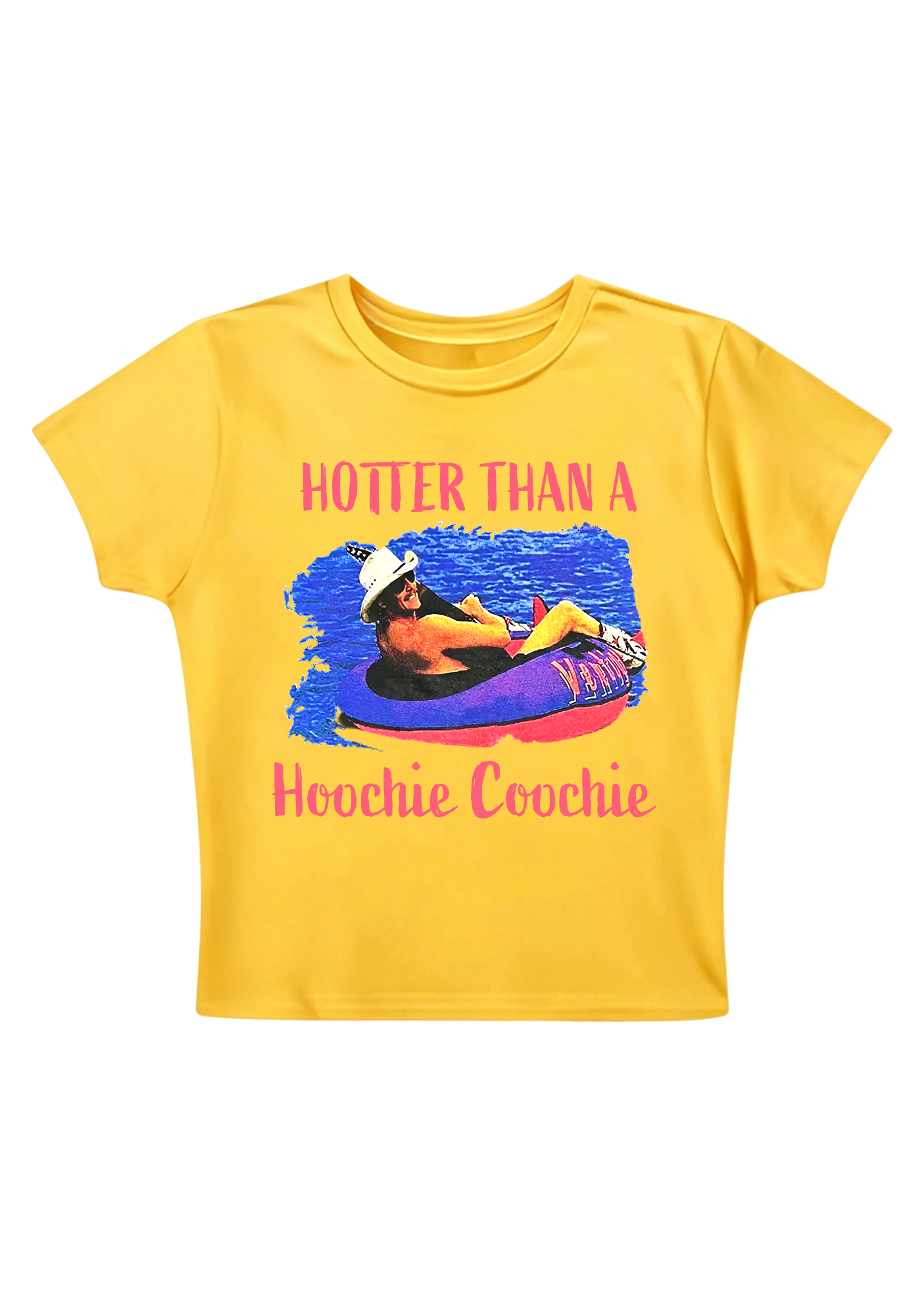 Hotter Than A Hoochie Coochie Y2K Baby Tee