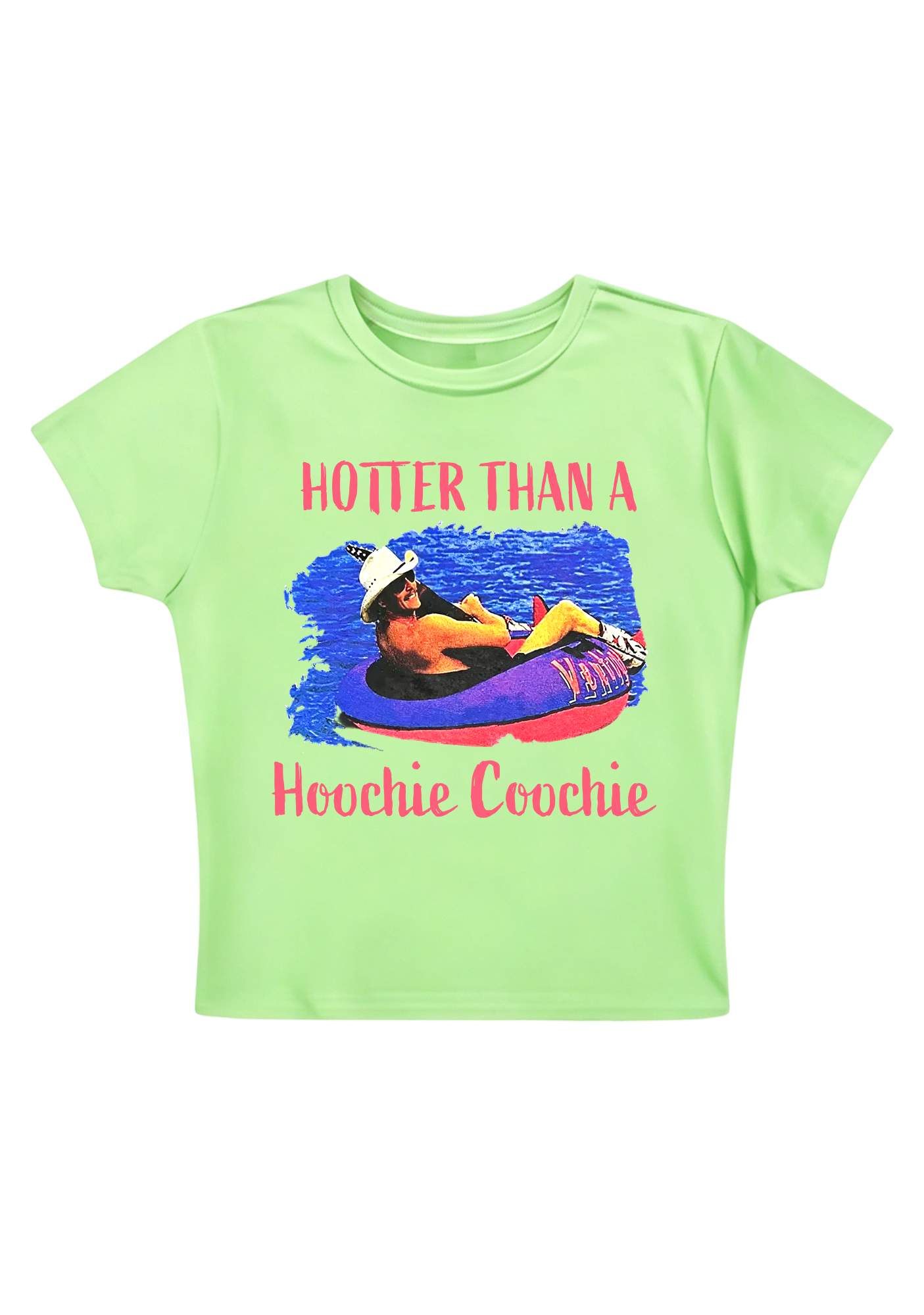 Hotter Than A Hoochie Coochie Y2K Baby Tee