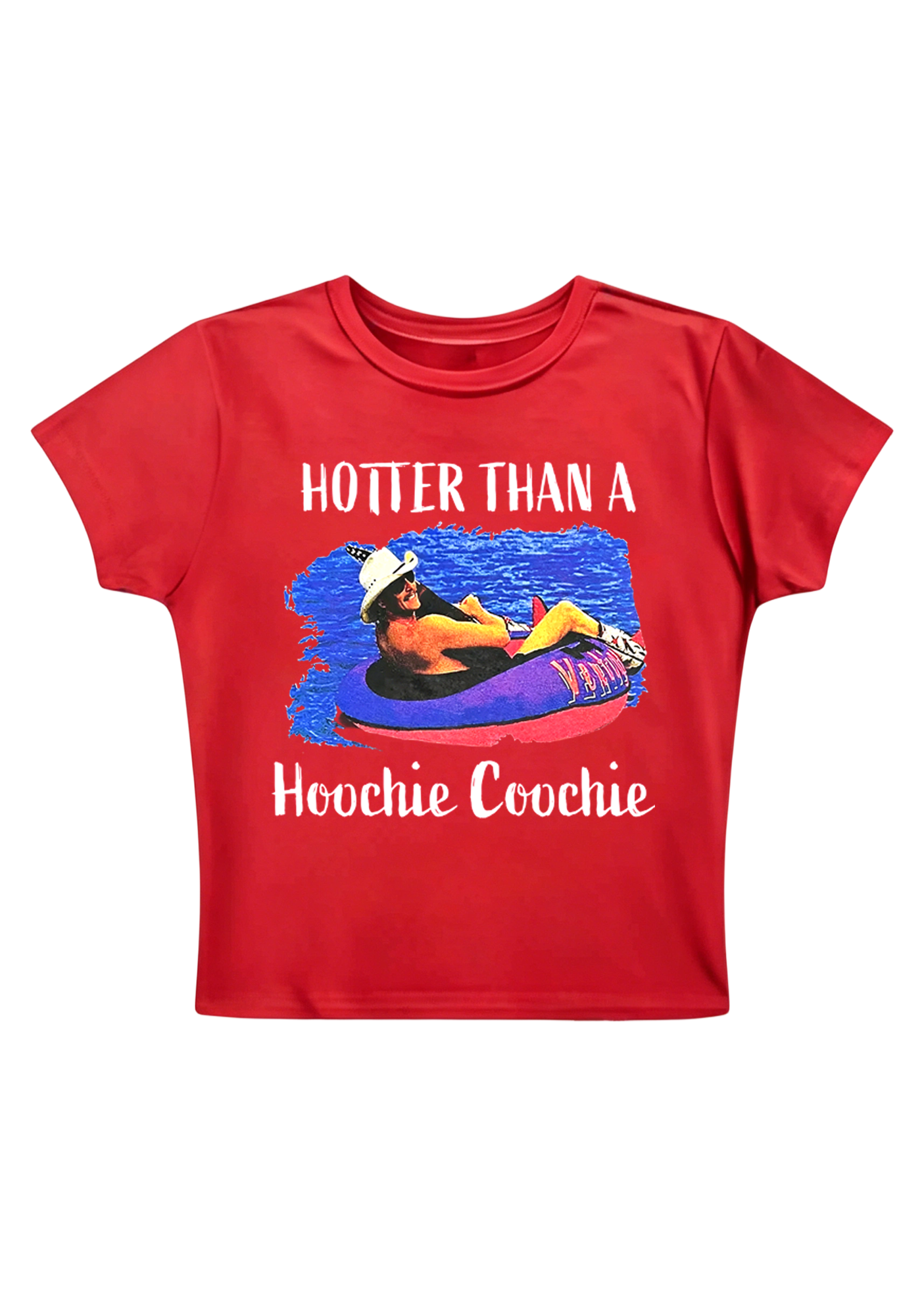 Hotter Than A Hoochie Coochie Y2K Baby Tee