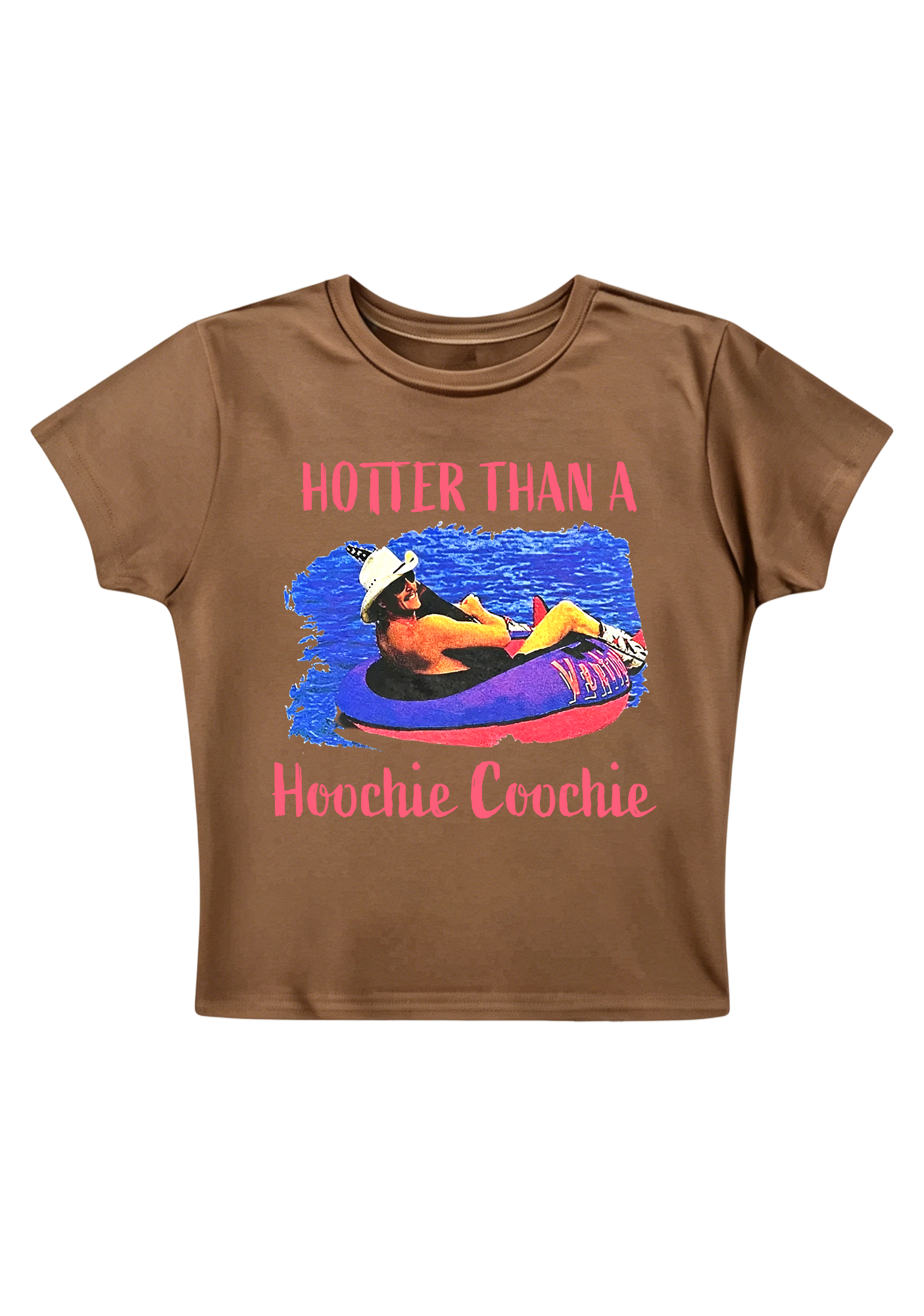 Hotter Than A Hoochie Coochie Y2K Baby Tee