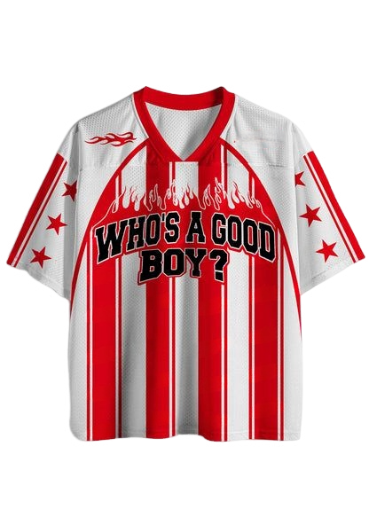 Who Is Good Boy Y2K Crop Sport Jersey Shirts