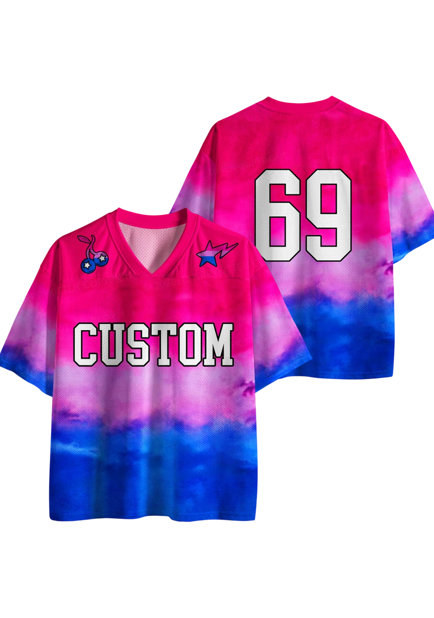Custom Bisexual Flag Colors Pride Y2K Sport Jersey Shirts