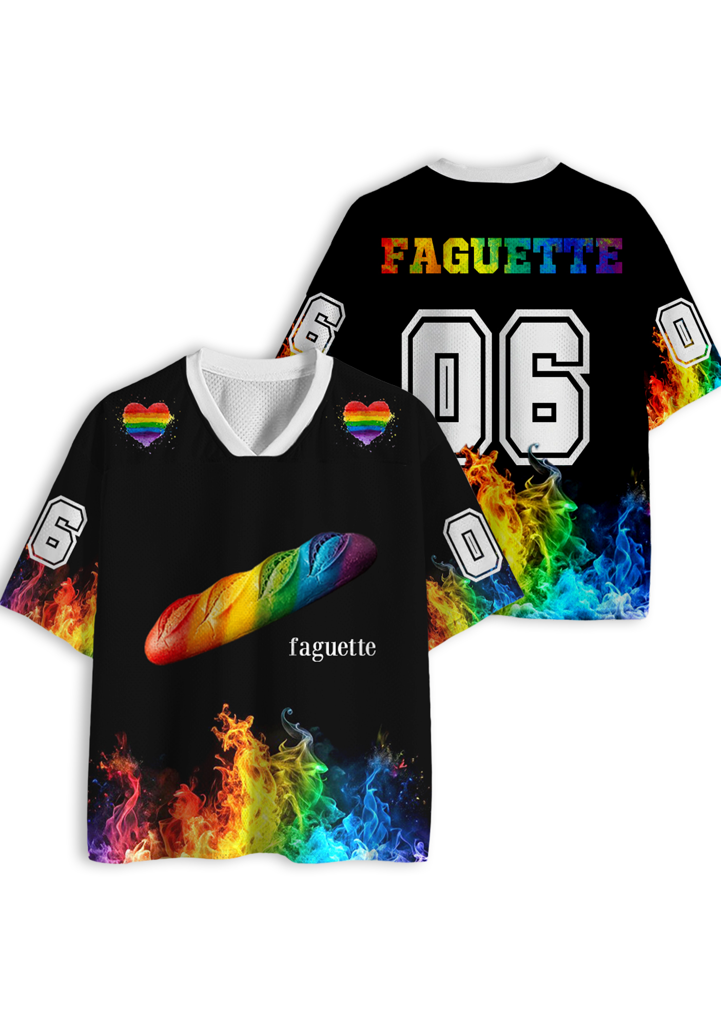 Pride Rainbow Faguette Bread Jersey Shirt