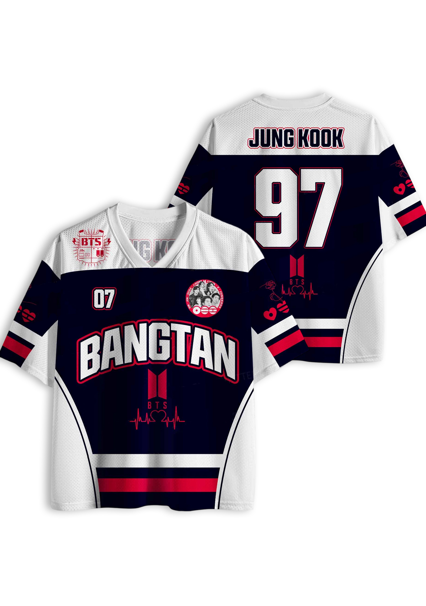 BTS Army Fan Mesh Jersey Shirt