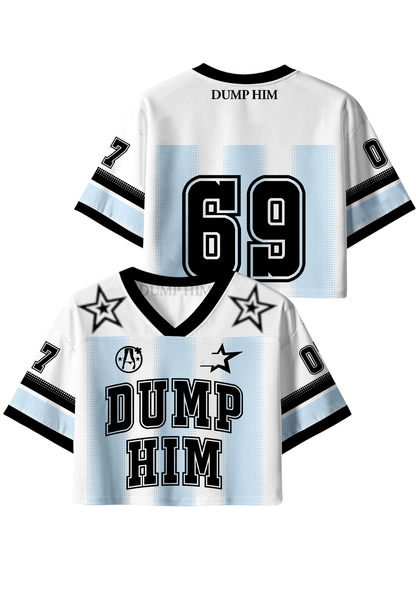 Dump him Y2K Crop Sport Jersey Shirts