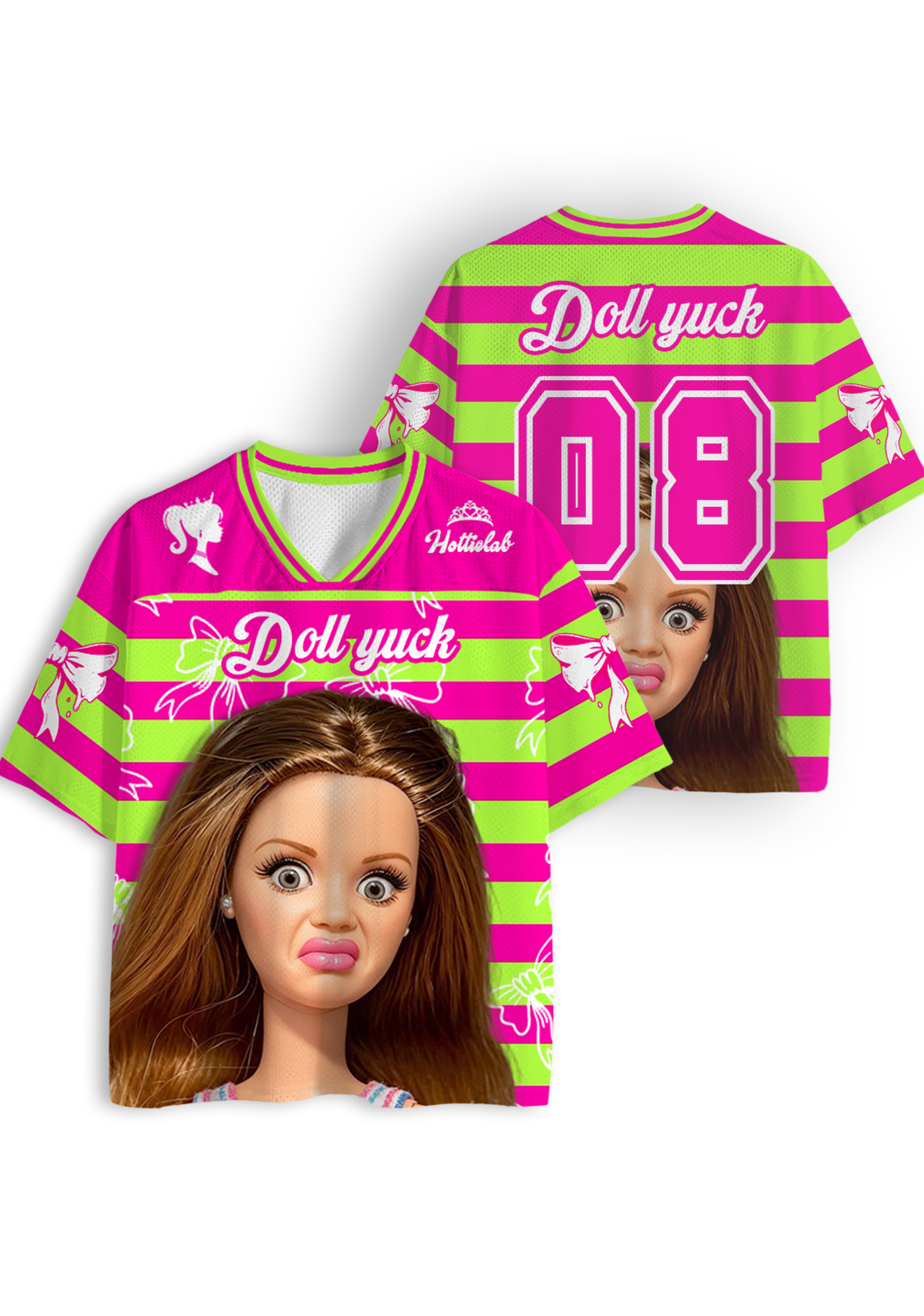 Doll Yuck Disgusted Barbie Meme Jersey Shirts