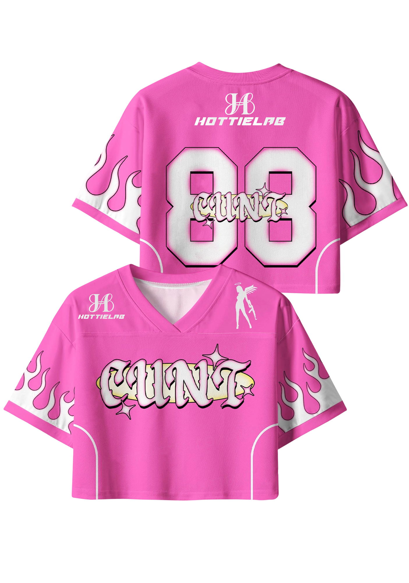 Cunt Y2K Crop Sport Jersey Shirts