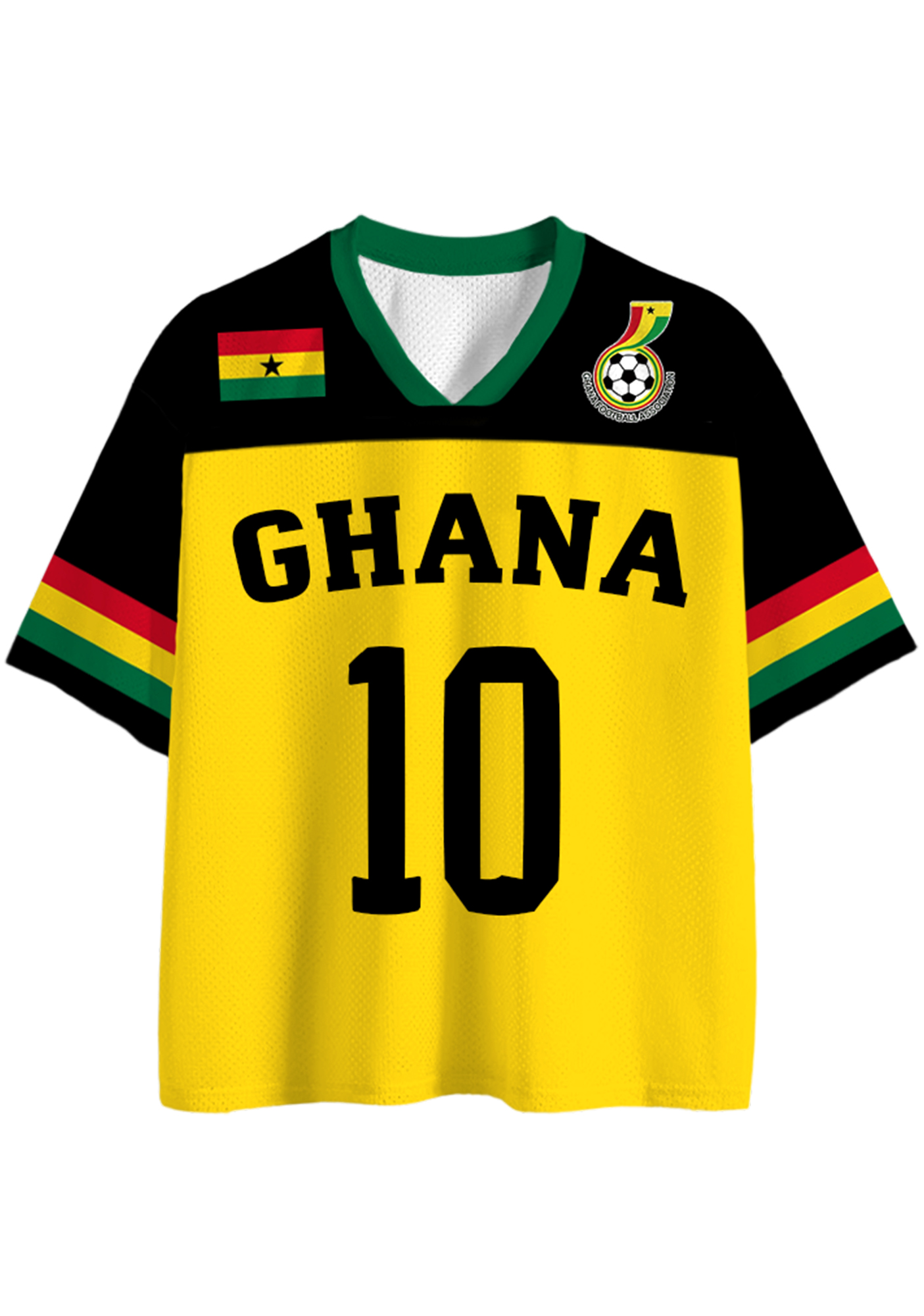 Ghana No.10 Color Block Mesh Jersey Shirts