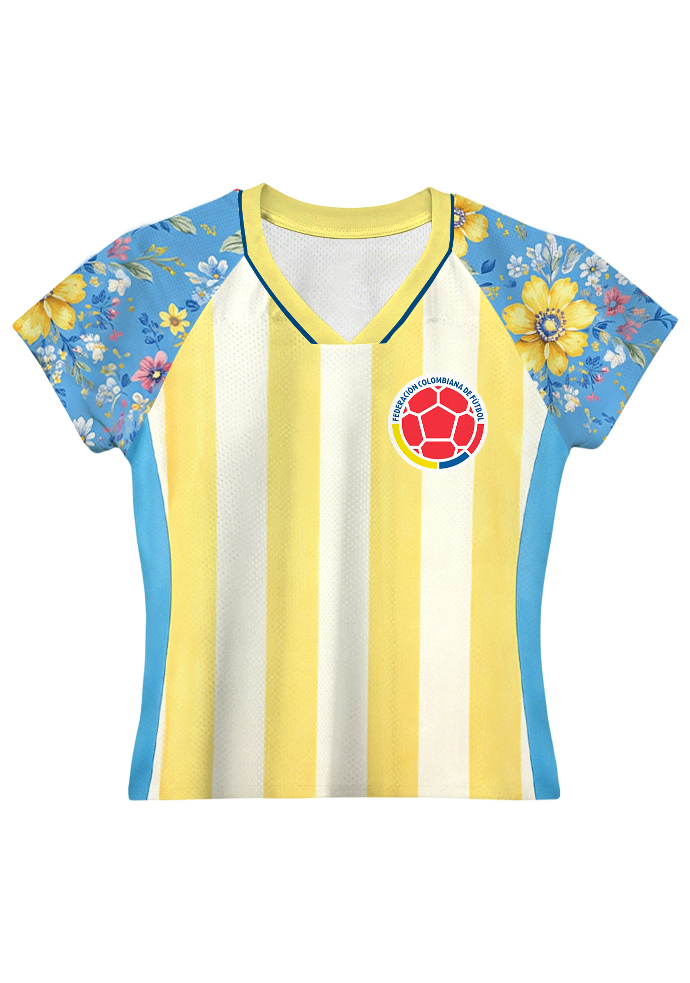 Colombia Floral Raglan Stripe Baby Tee