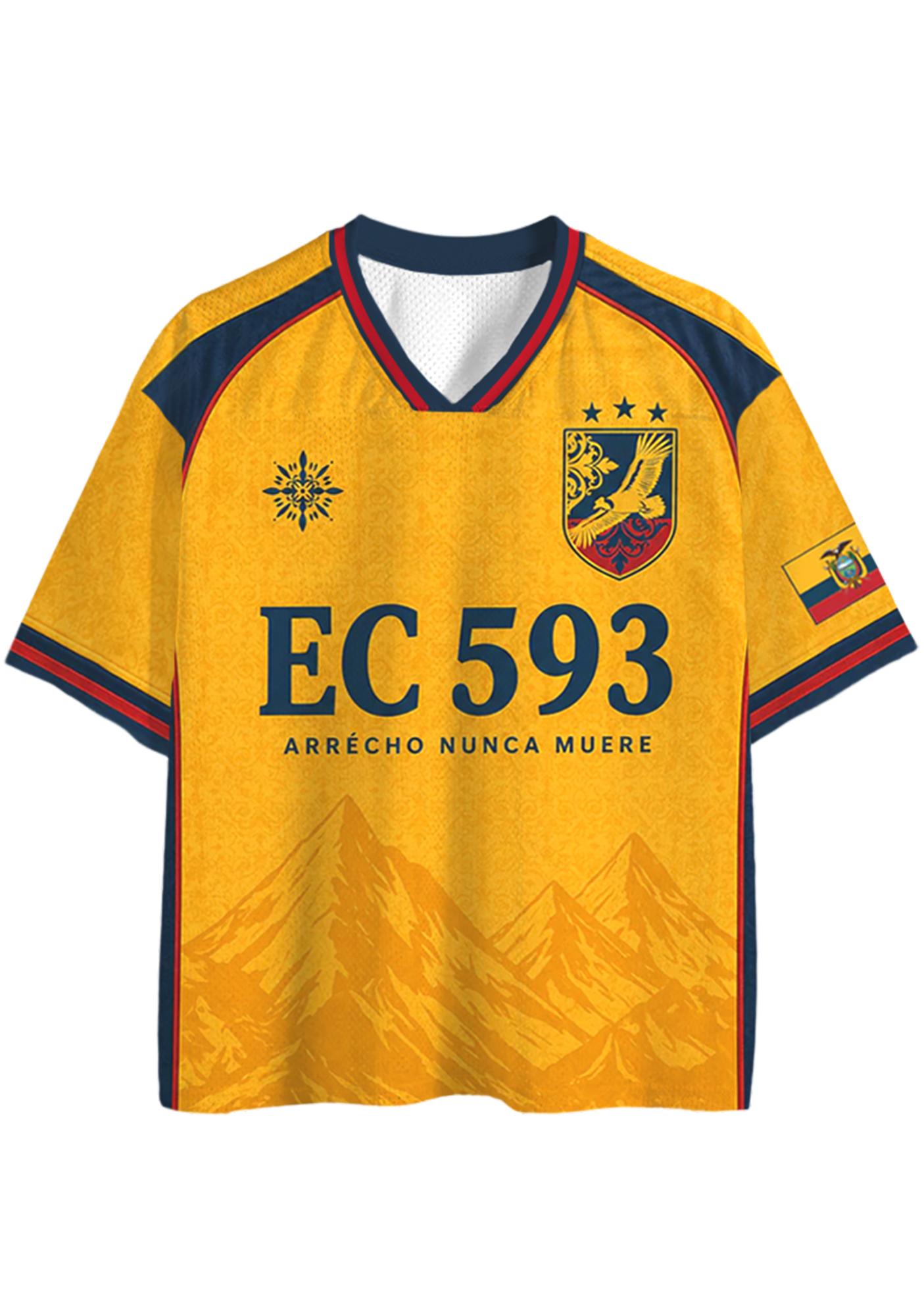Ecuador EC593 Mountain Print Mesh Jersey Shirts