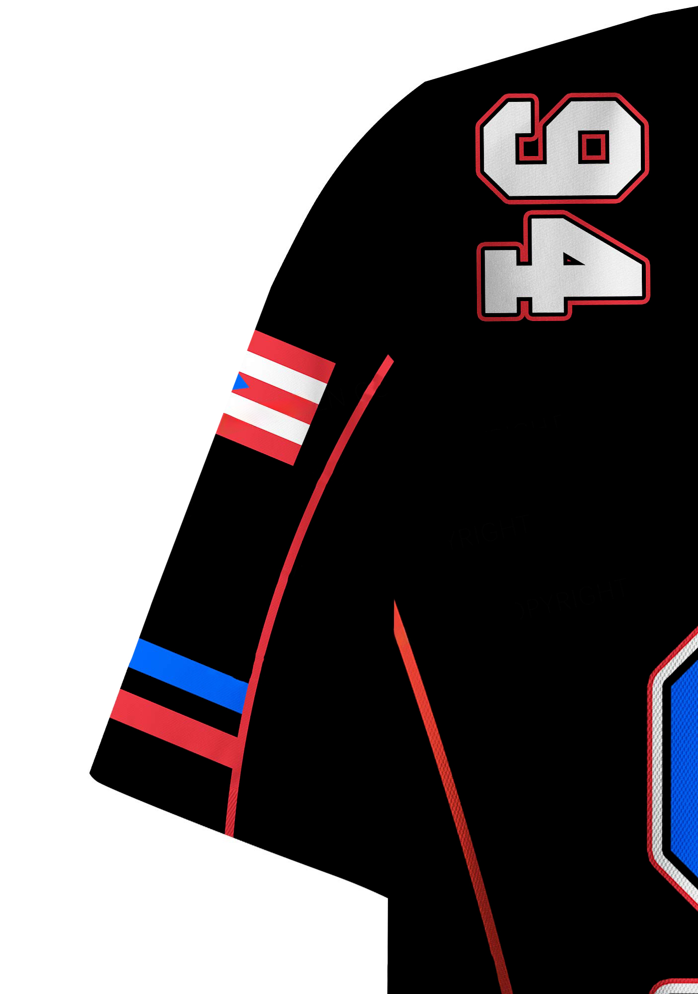 Black Team Bunny Y2K Crop Sport Jersey Shirts