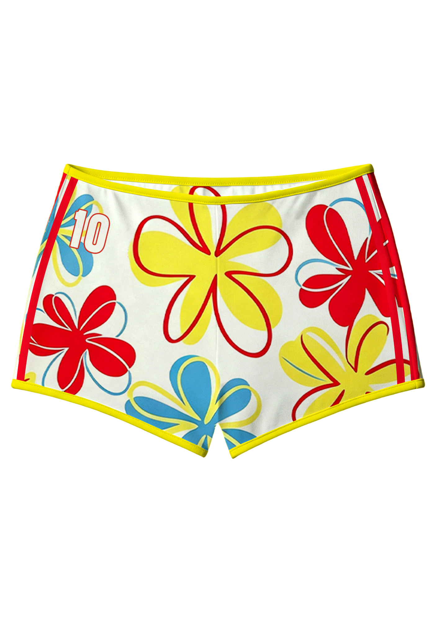 Bright Blooms Number 10 Sport Shorts