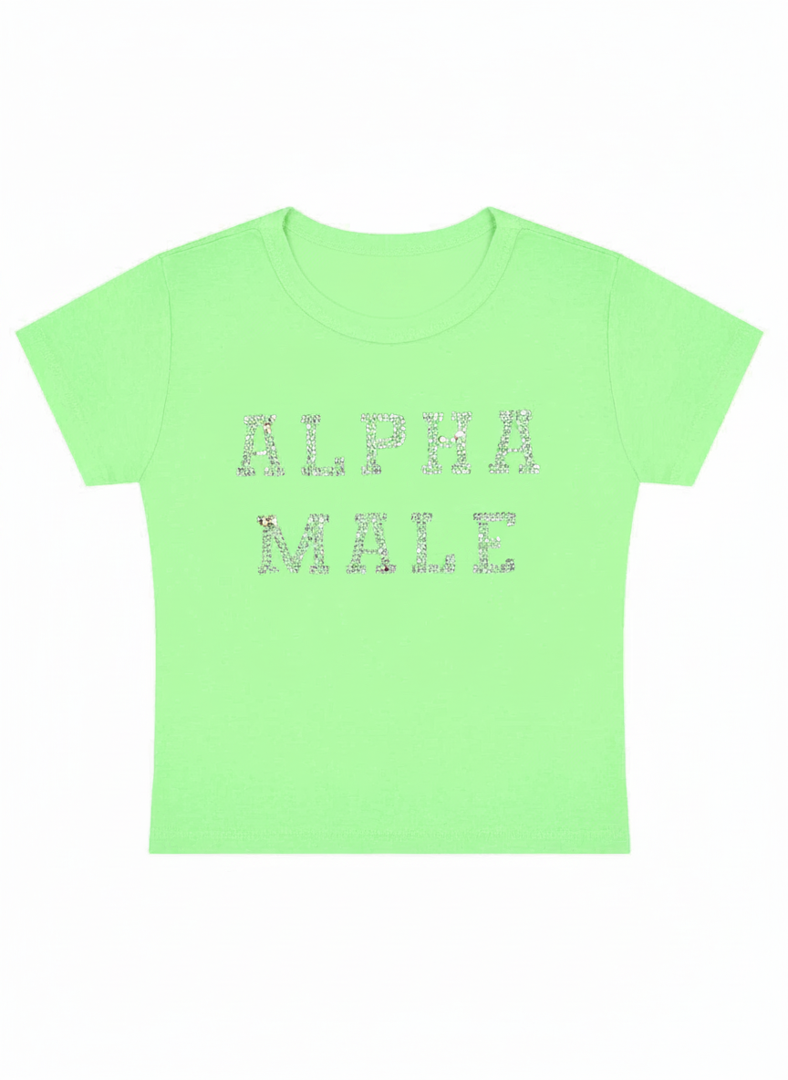 Alpha Male Y2K Baby Tee