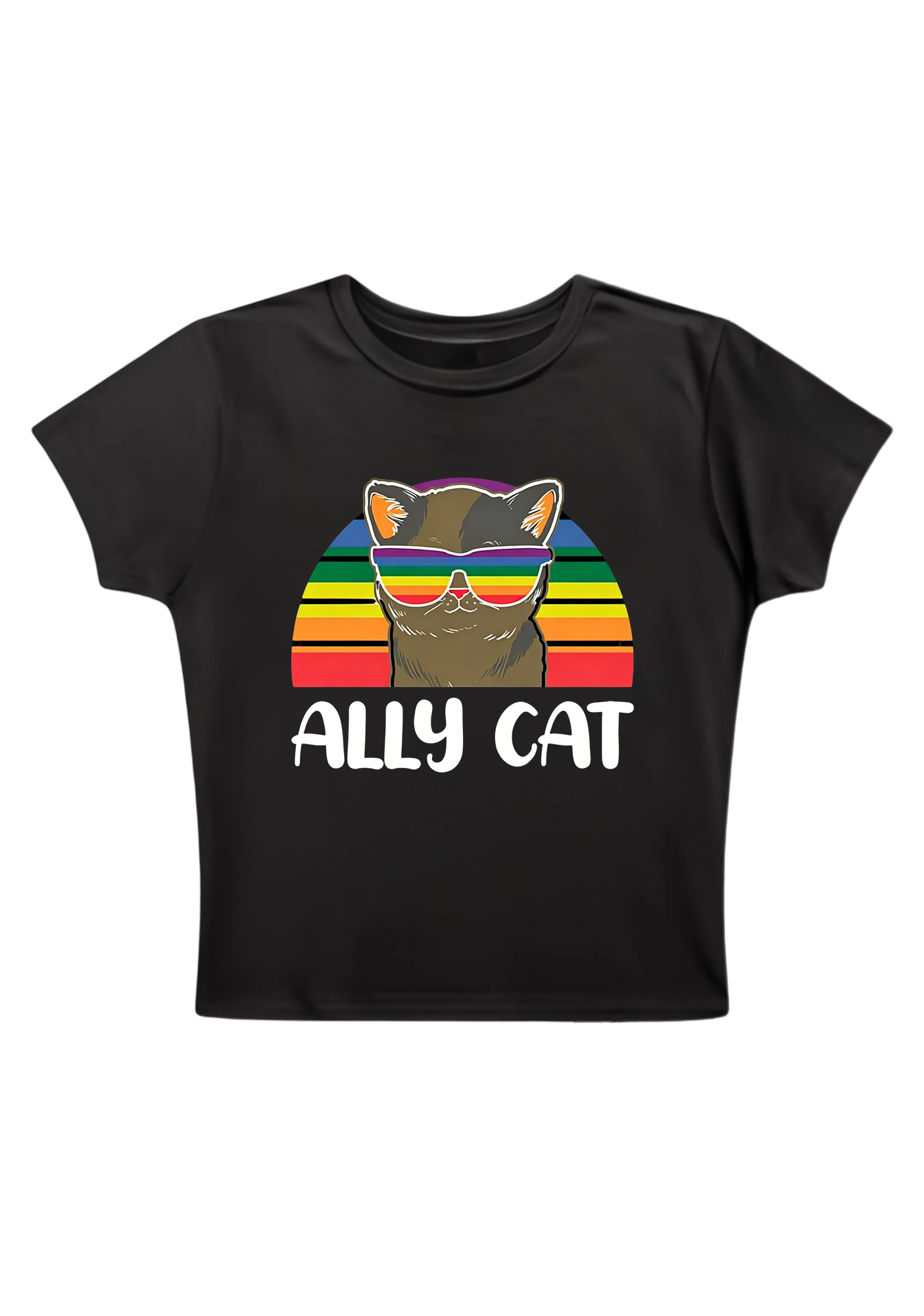 Ally Cat Y2K Baby Tee