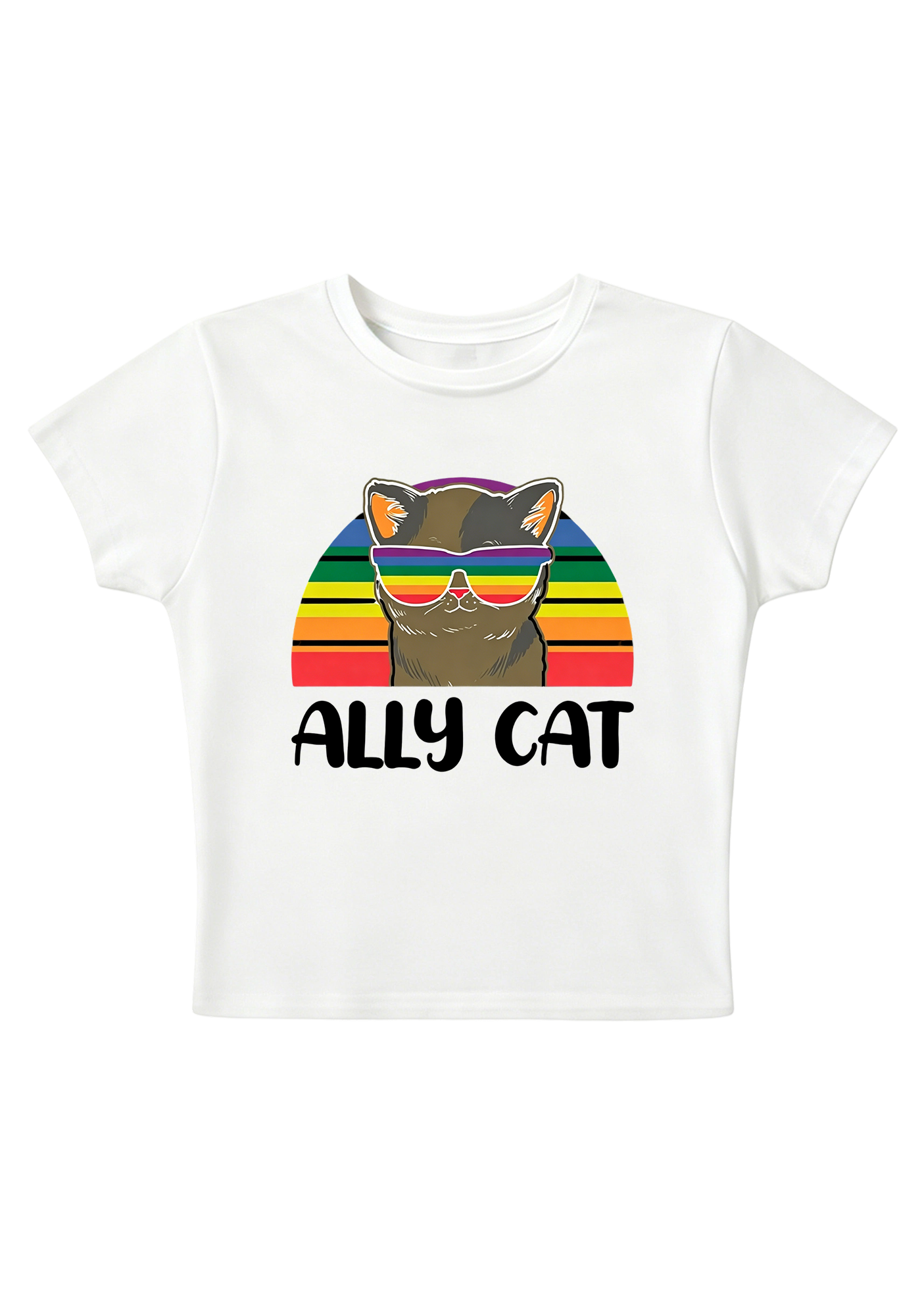 Ally Cat Y2K Baby Tee