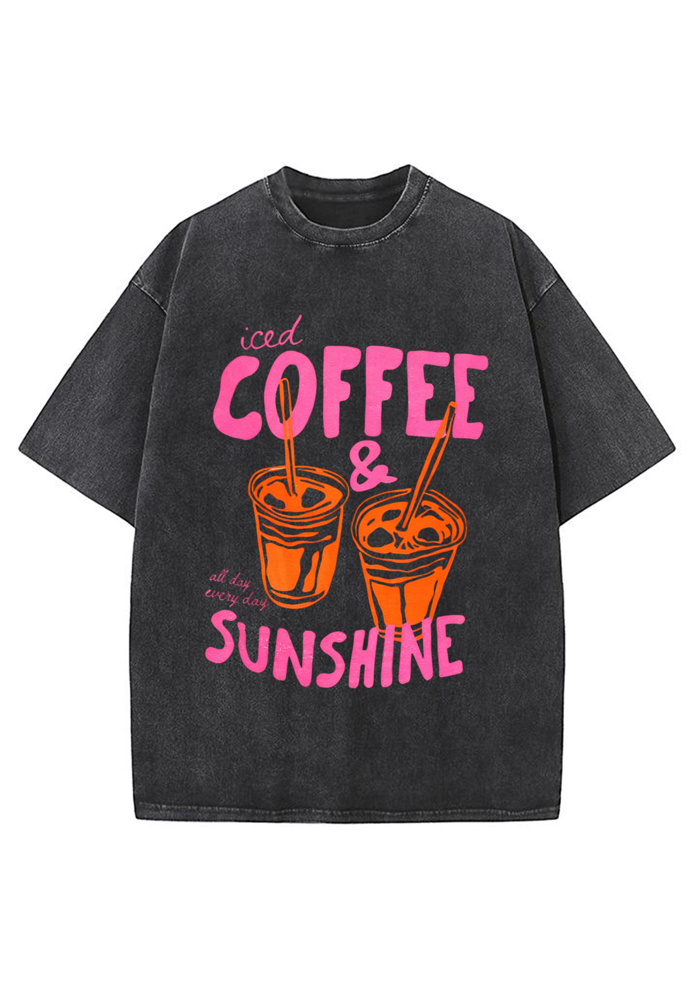 Ice Coffee and Sunshine Washed Tee