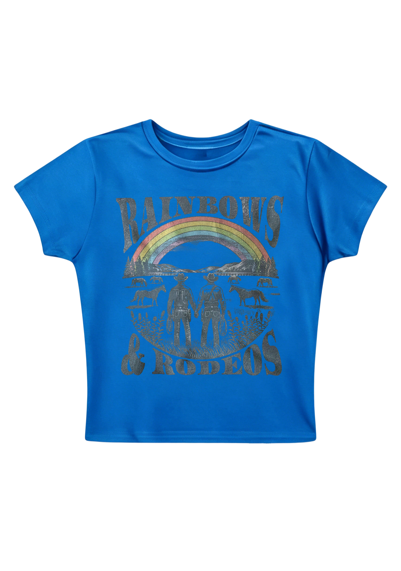 Rainbows Rodeos Y2K Baby Tee