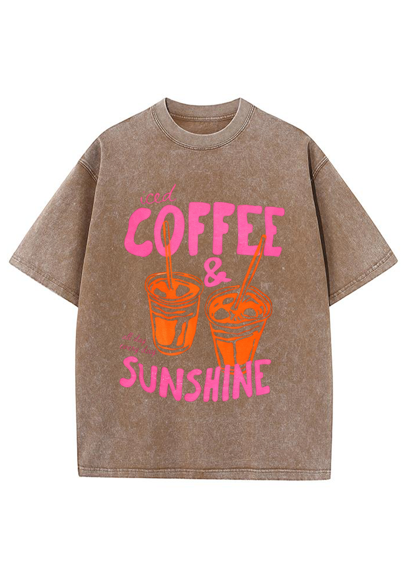 Ice Coffee and Sunshine Washed Tee