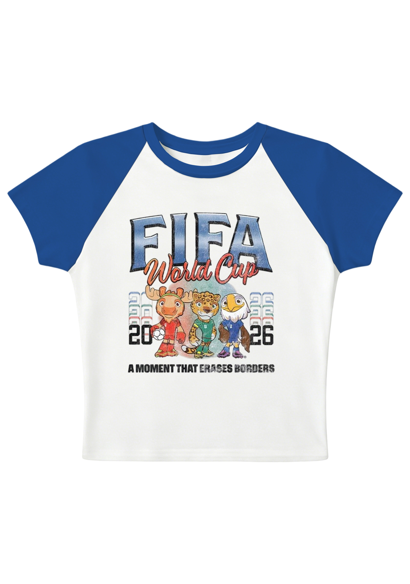 World Cup Mascots Splicing Y2K Baby Tee
