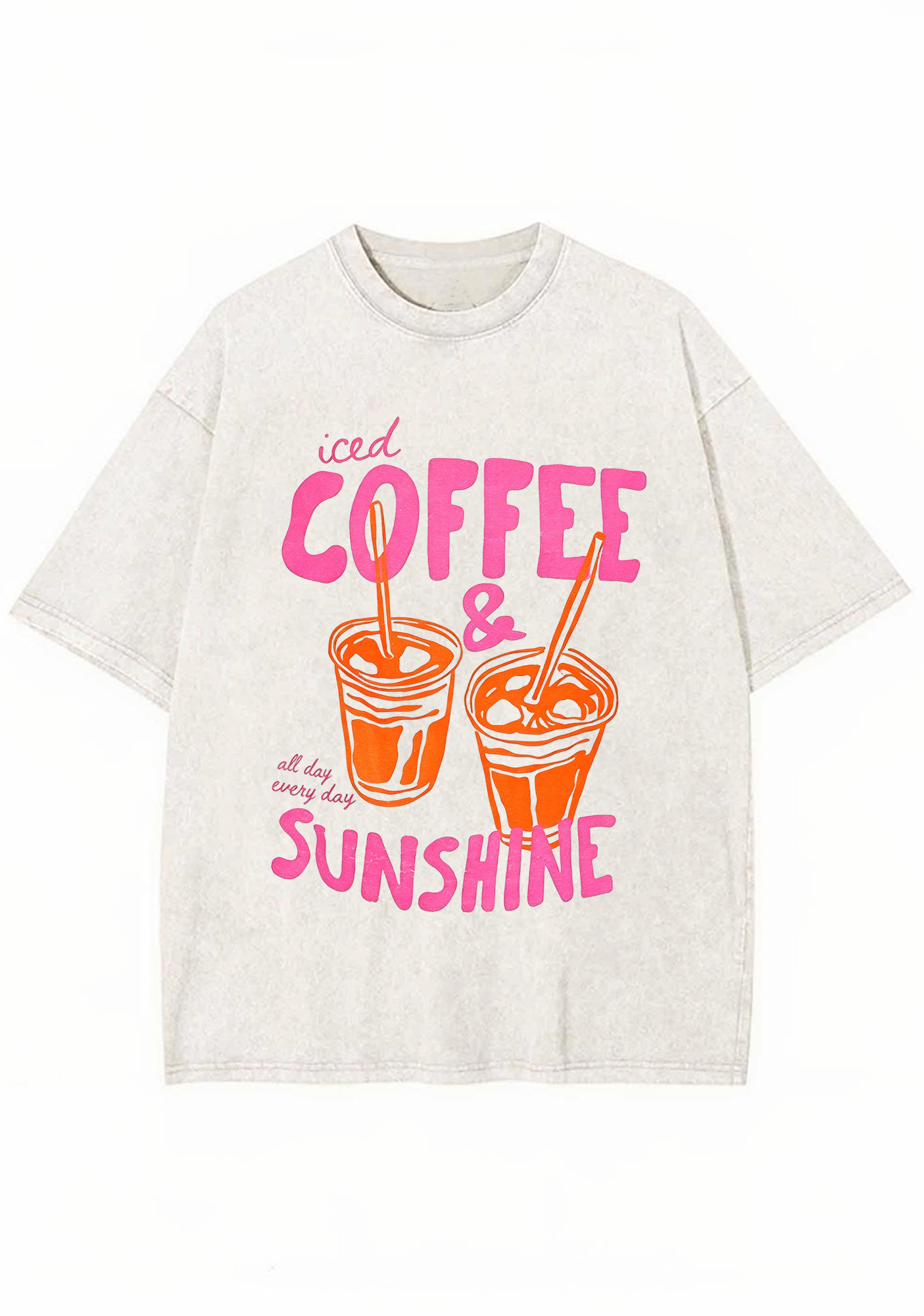 Ice Coffee and Sunshine Washed Tee