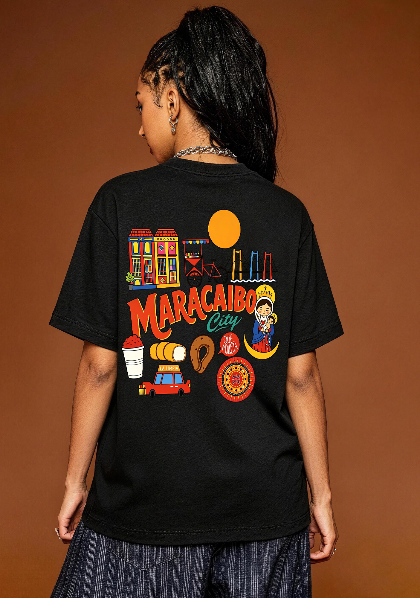 Maracaibo City Venezuela Retro Graphic Graphic T-Shirt