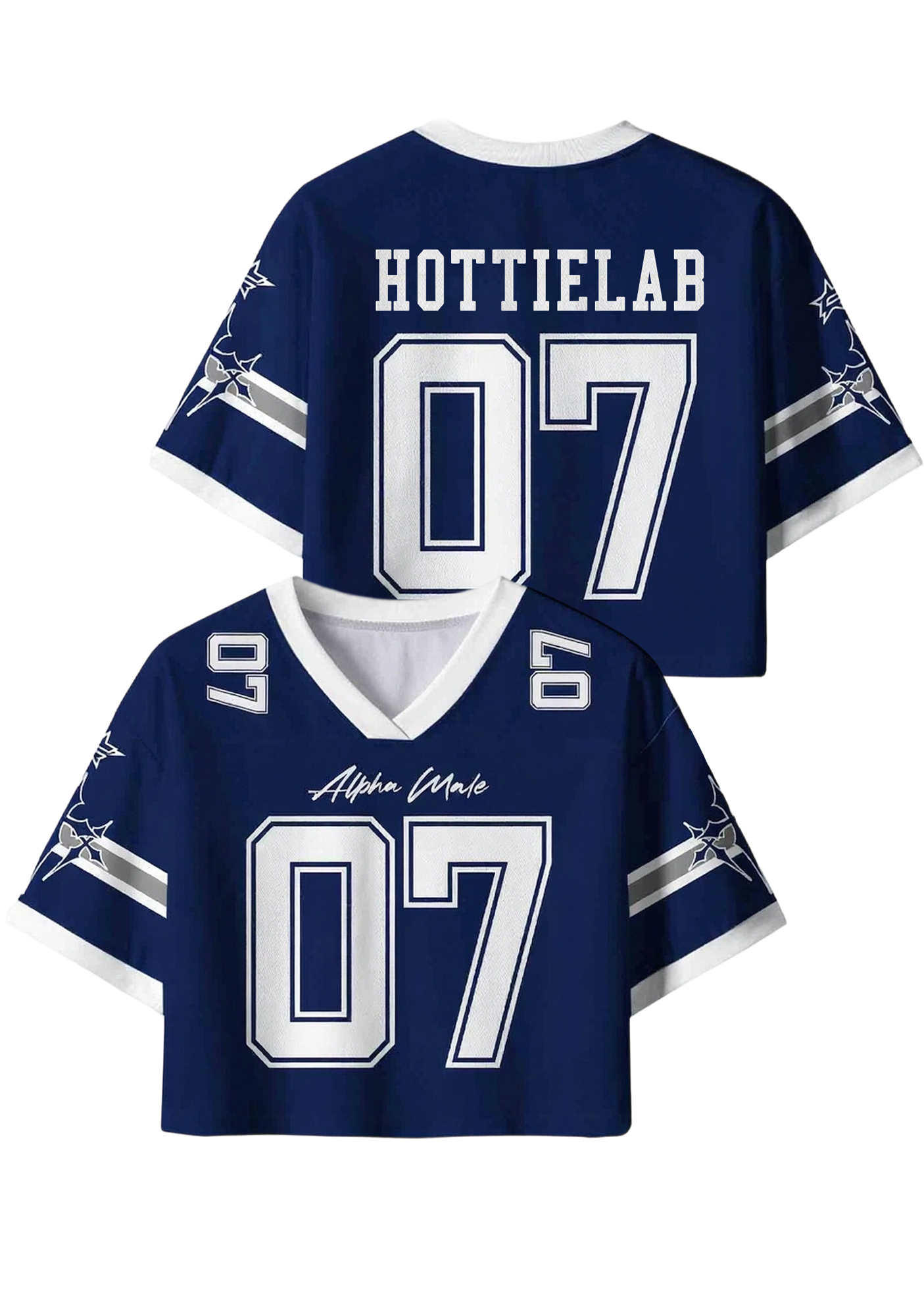 Alpha Male Y2K Crop Sport Jersey Shirts