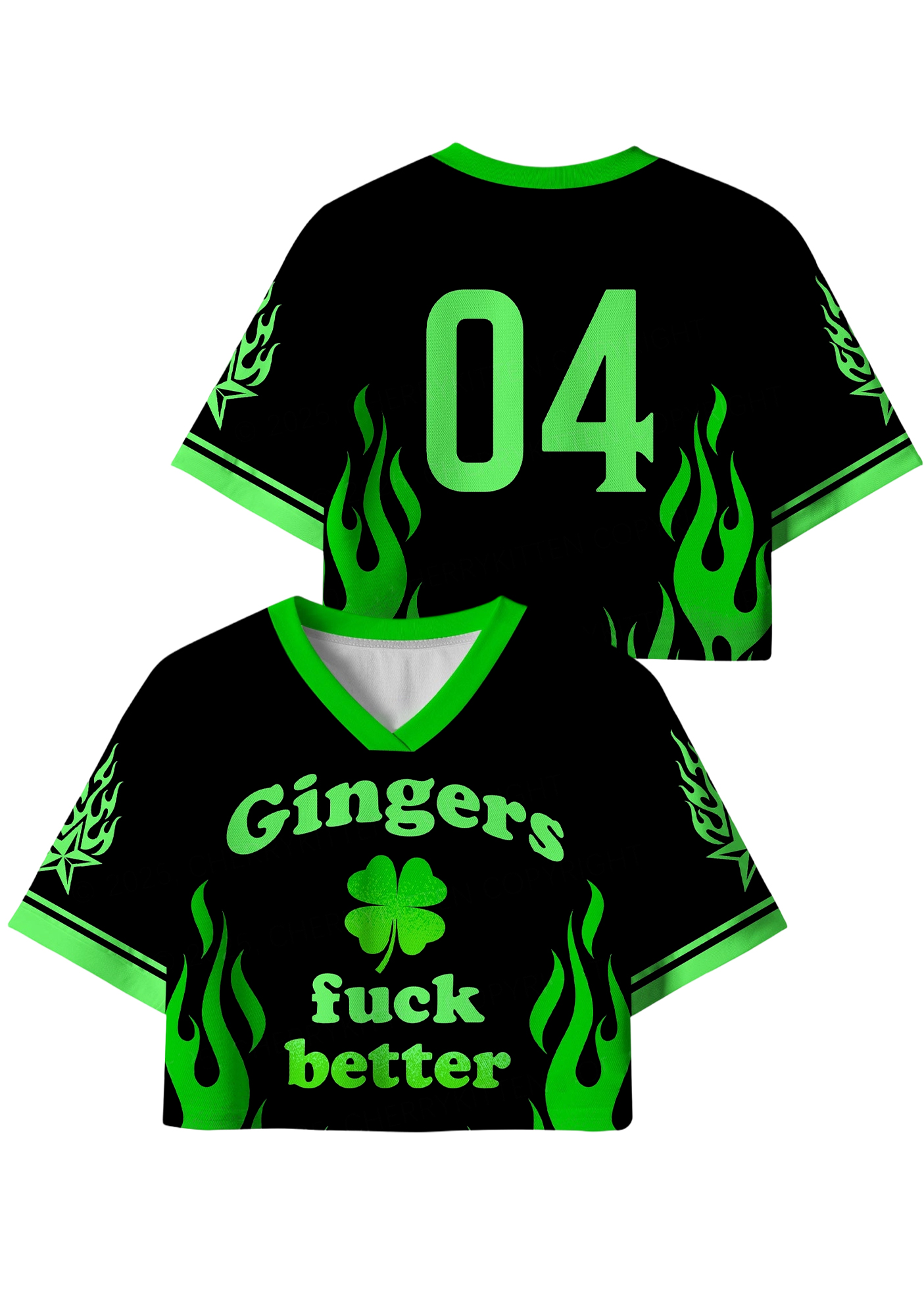 Gingers Y2K Crop Sport Jersey Shirts