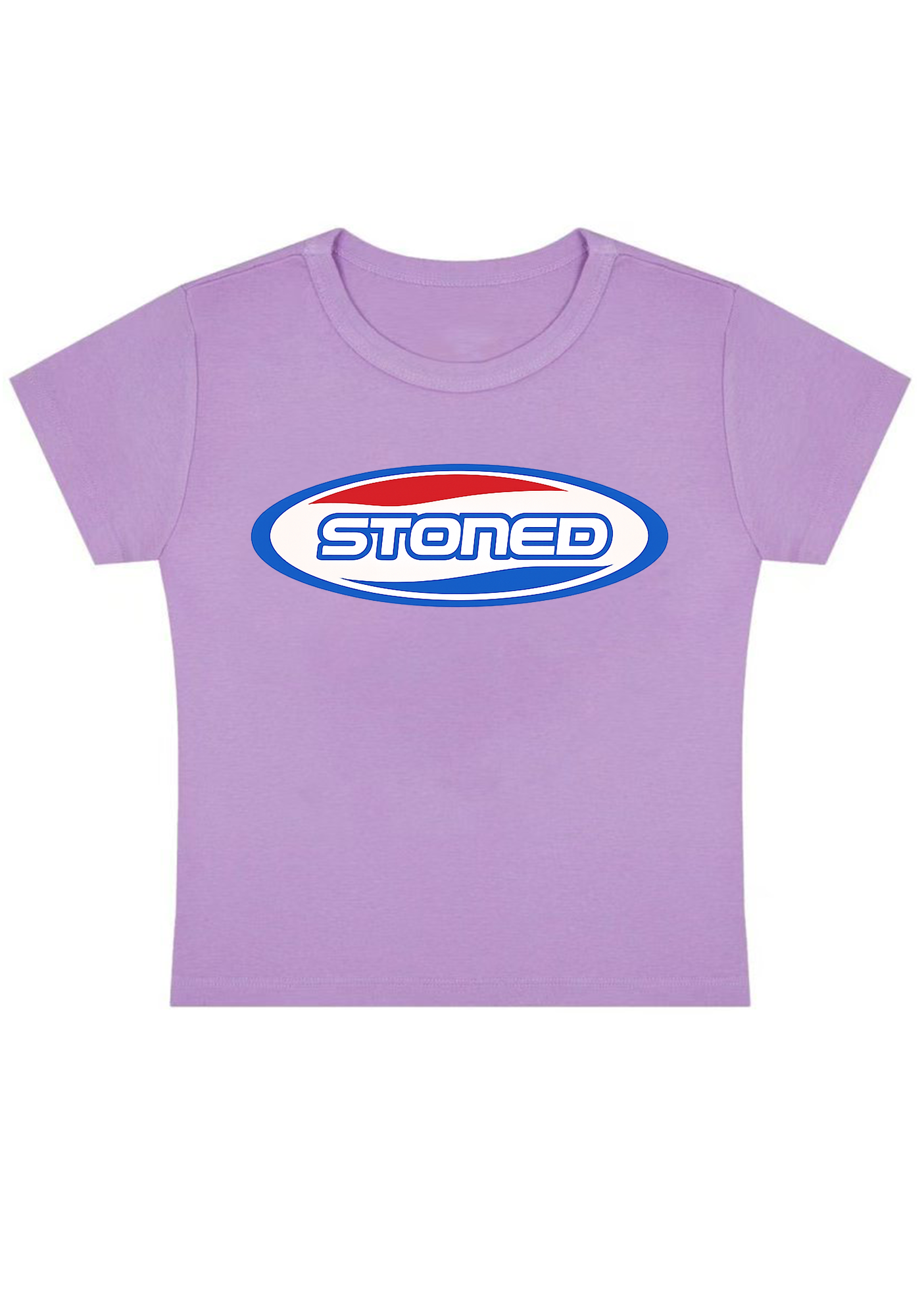 Oval Stoned Y2K Baby Tee