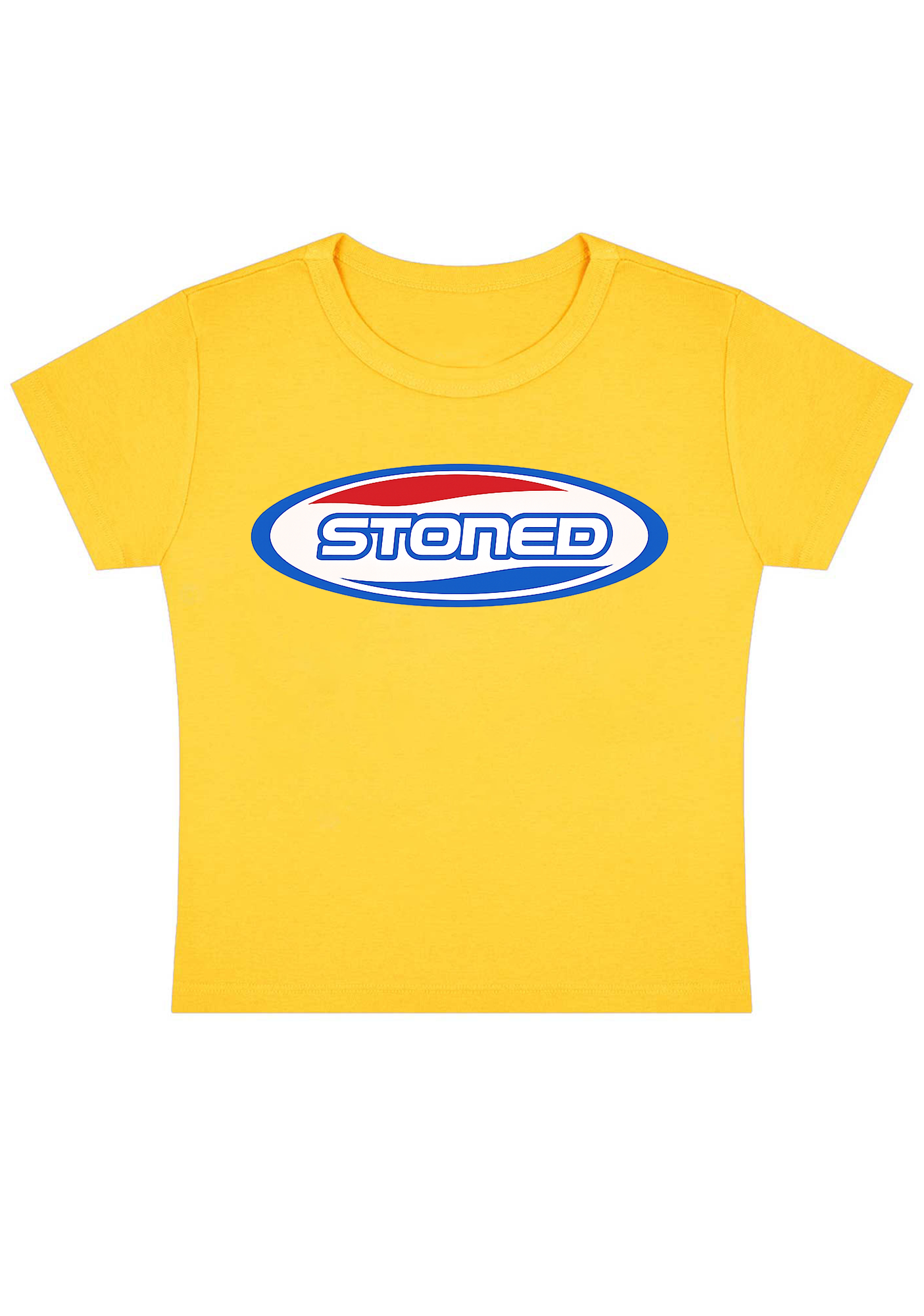 Oval Stoned Y2K Baby Tee