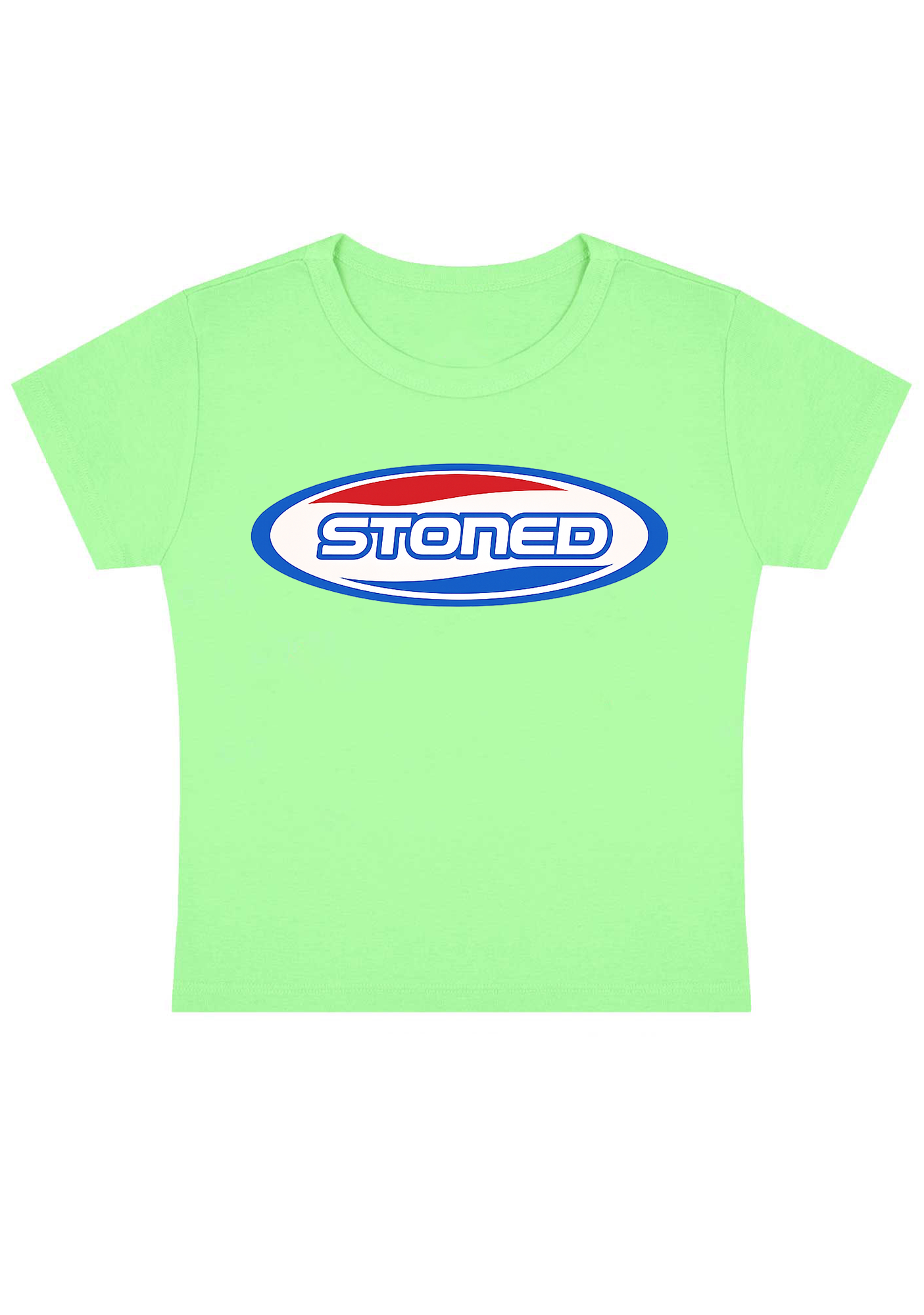 Oval Stoned Y2K Baby Tee