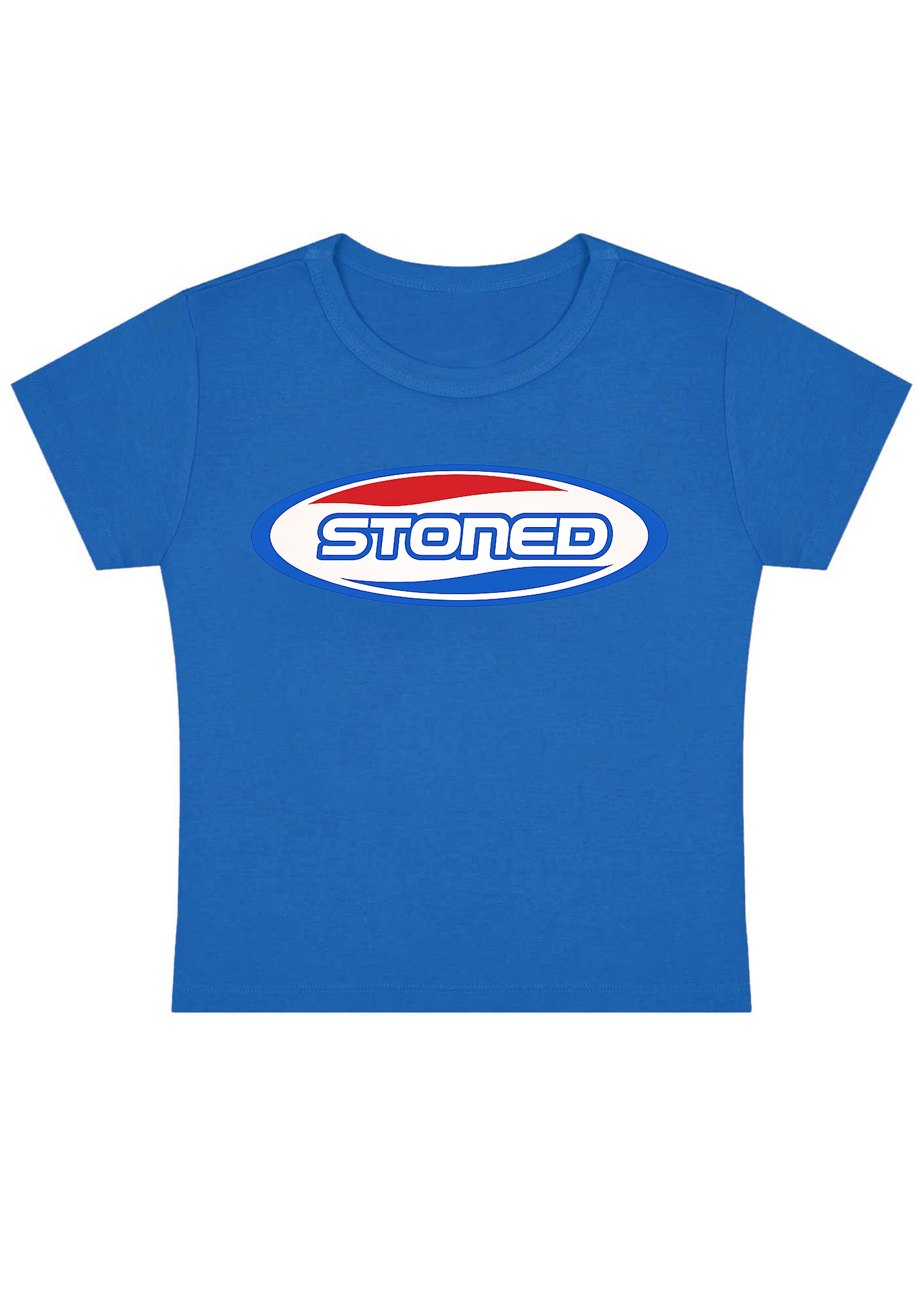 Oval Stoned Y2K Baby Tee