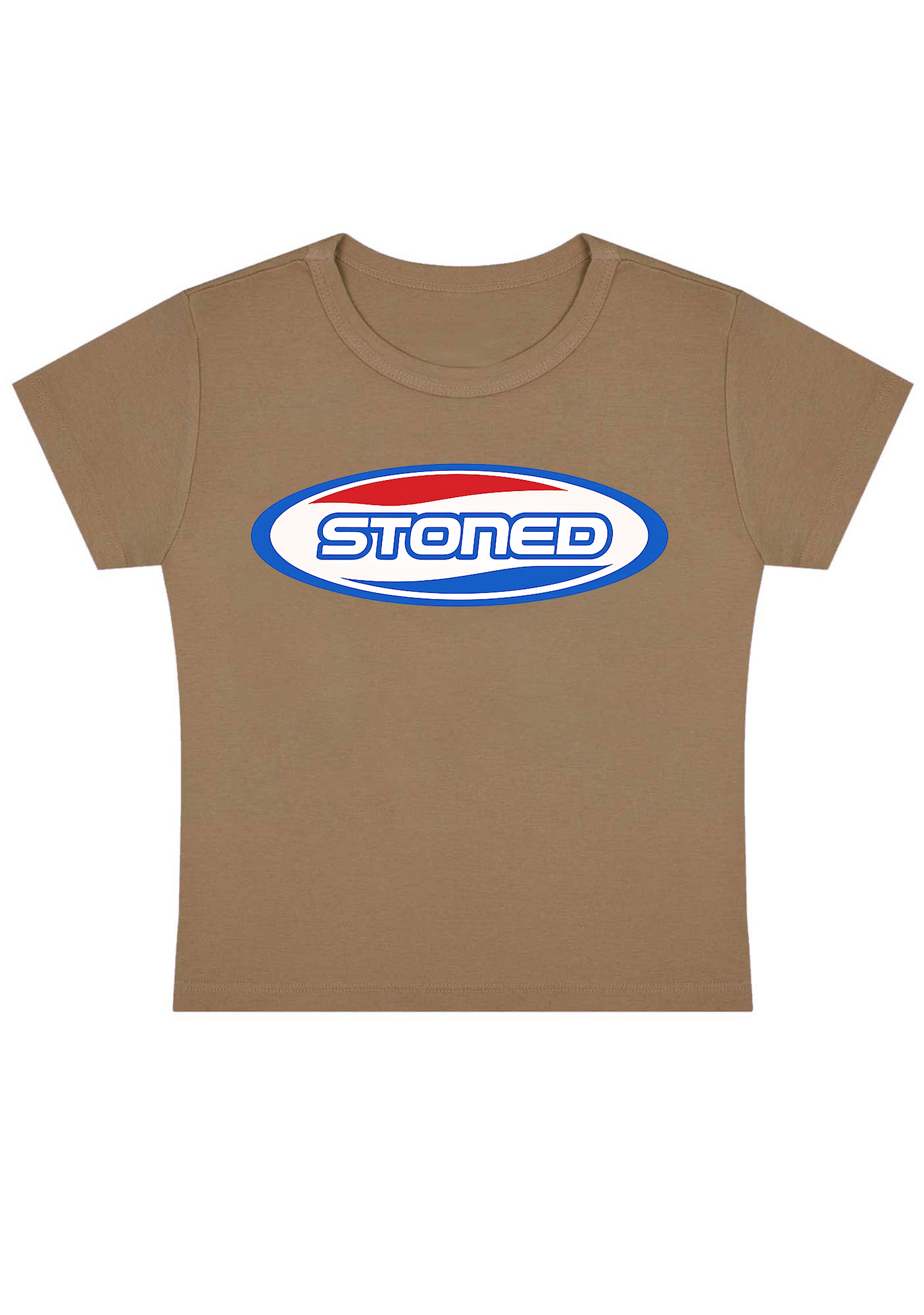 Oval Stoned Y2K Baby Tee
