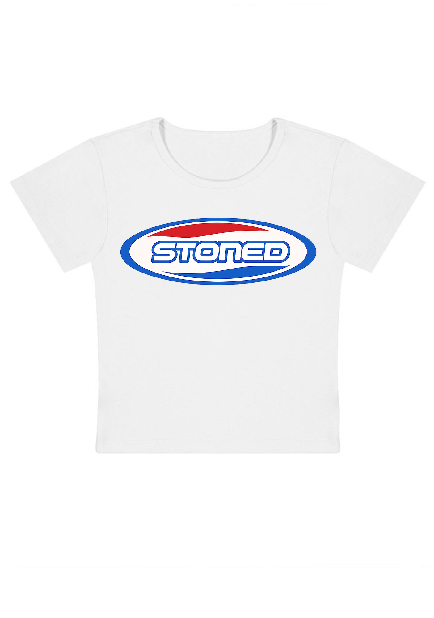 Oval Stoned Y2K Baby Tee