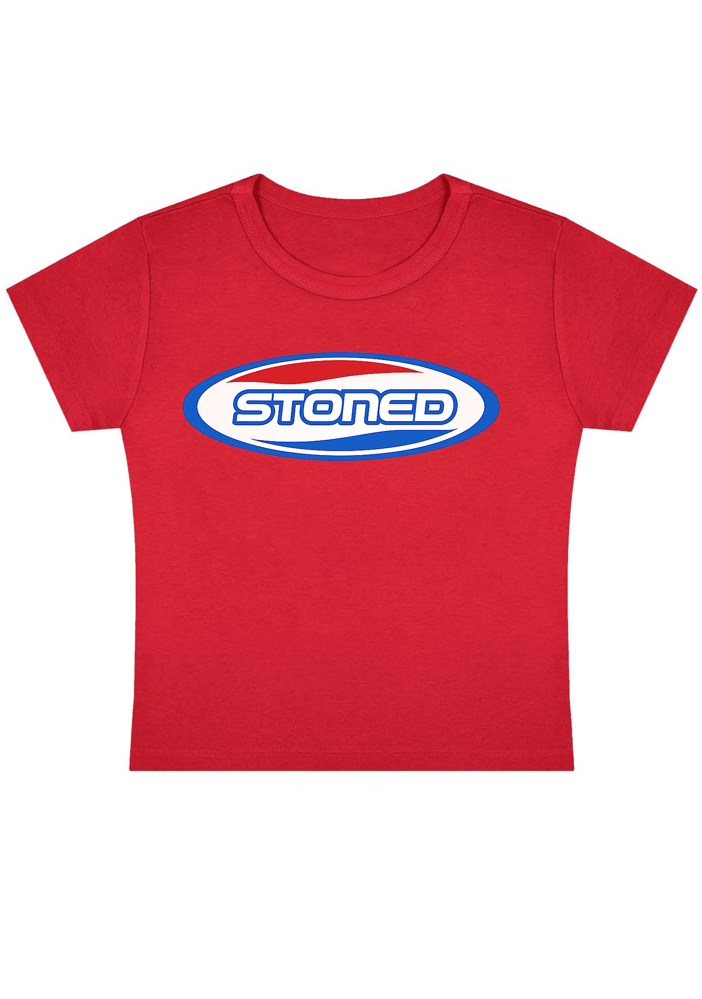 Oval Stoned Y2K Baby Tee