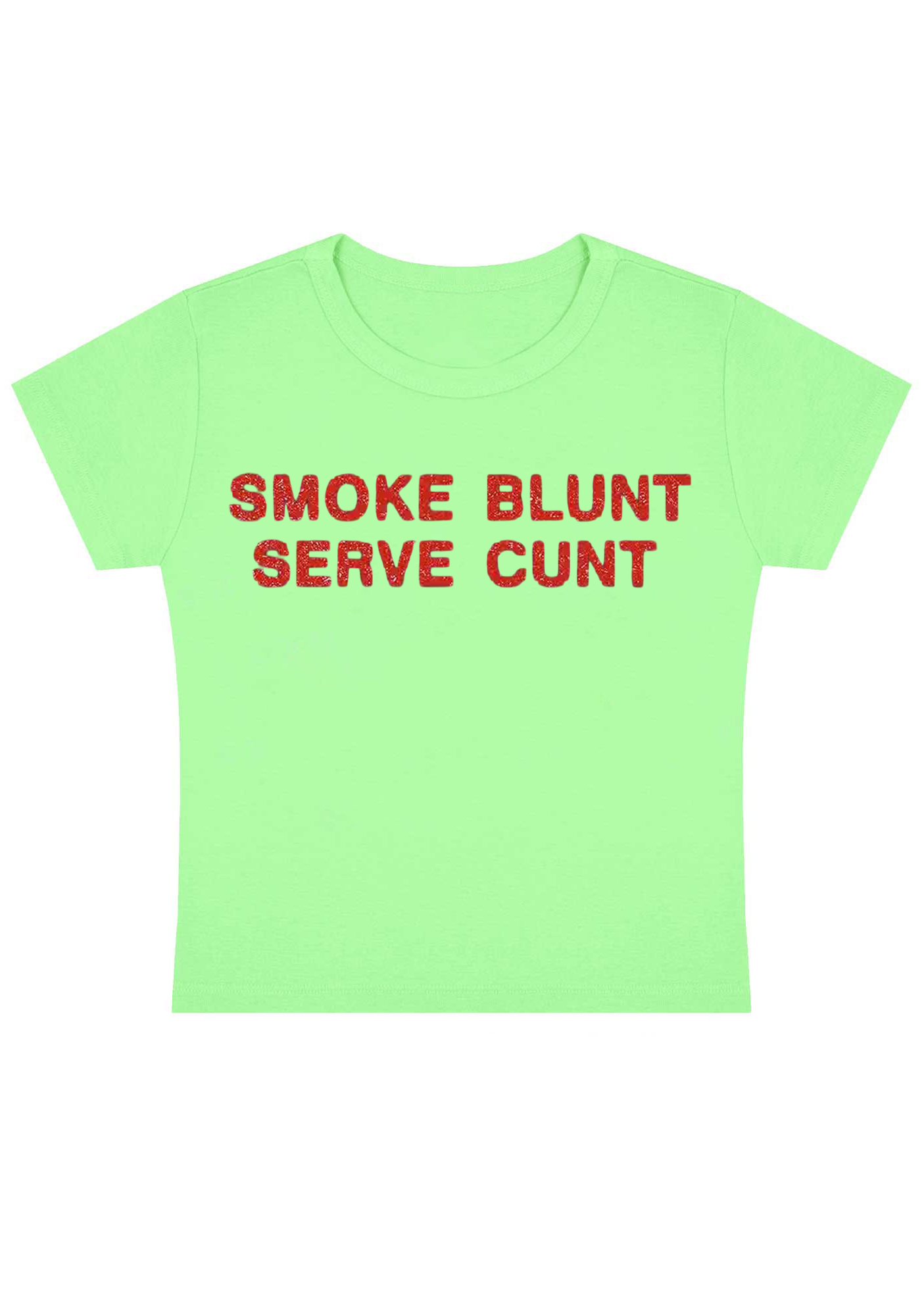 Smoke Blunt Serve Cxxt Y2K Baby Tee
