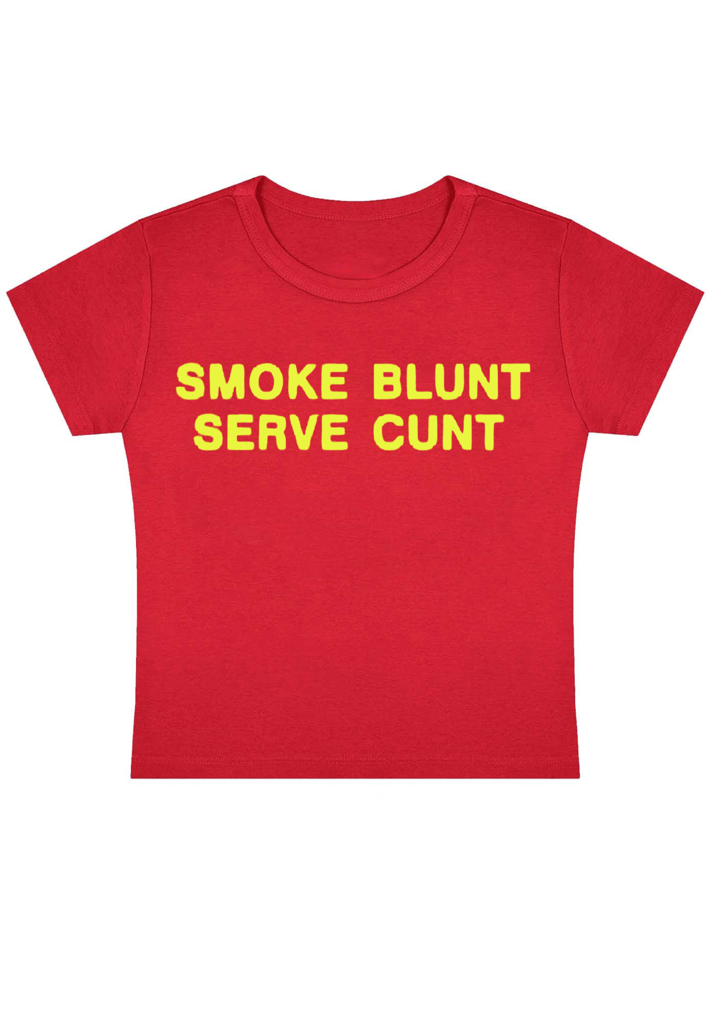 Smoke Blunt Serve Cxxt Y2K Baby Tee