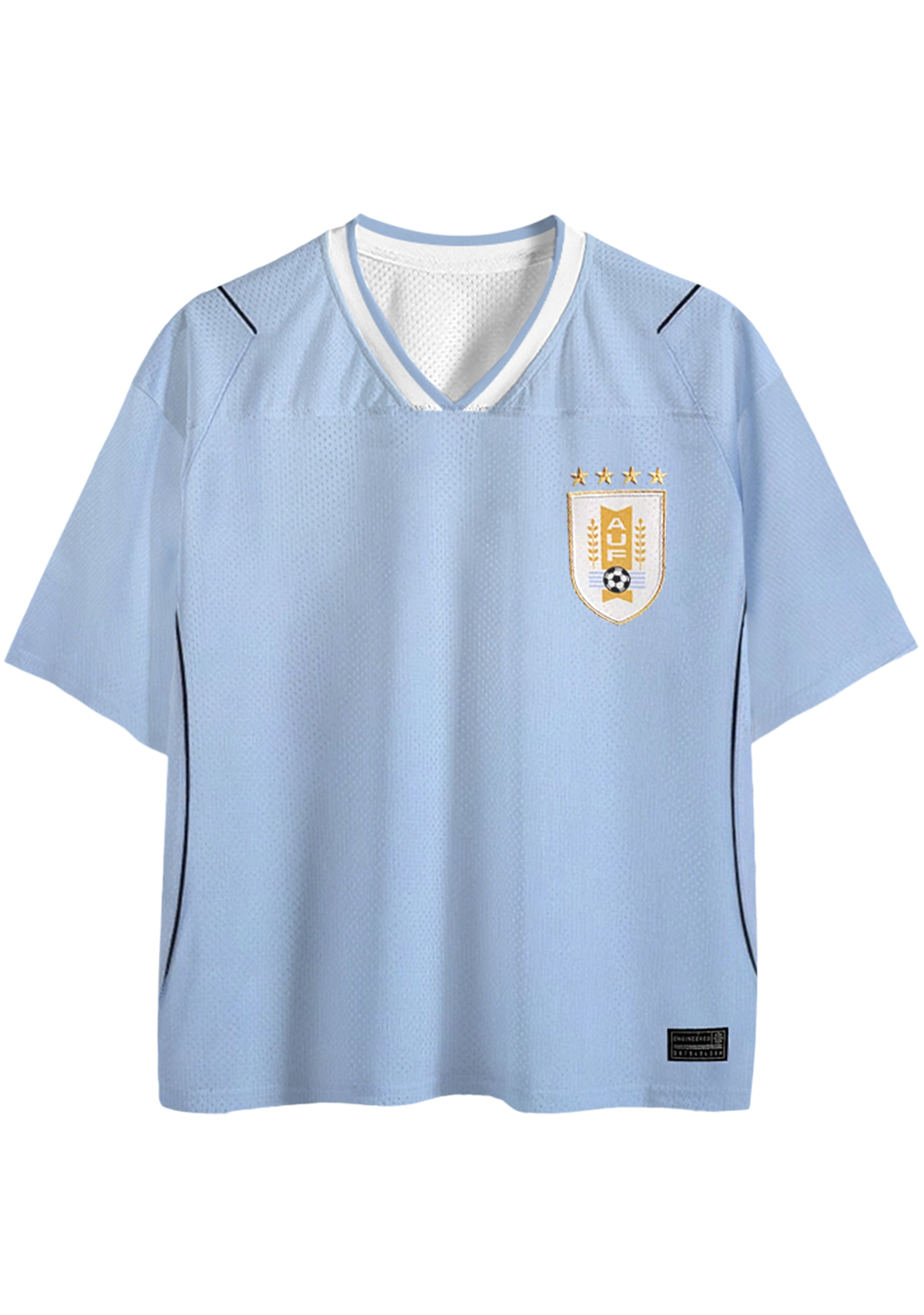 Uruguay Home Style Mesh Jersey Shirts