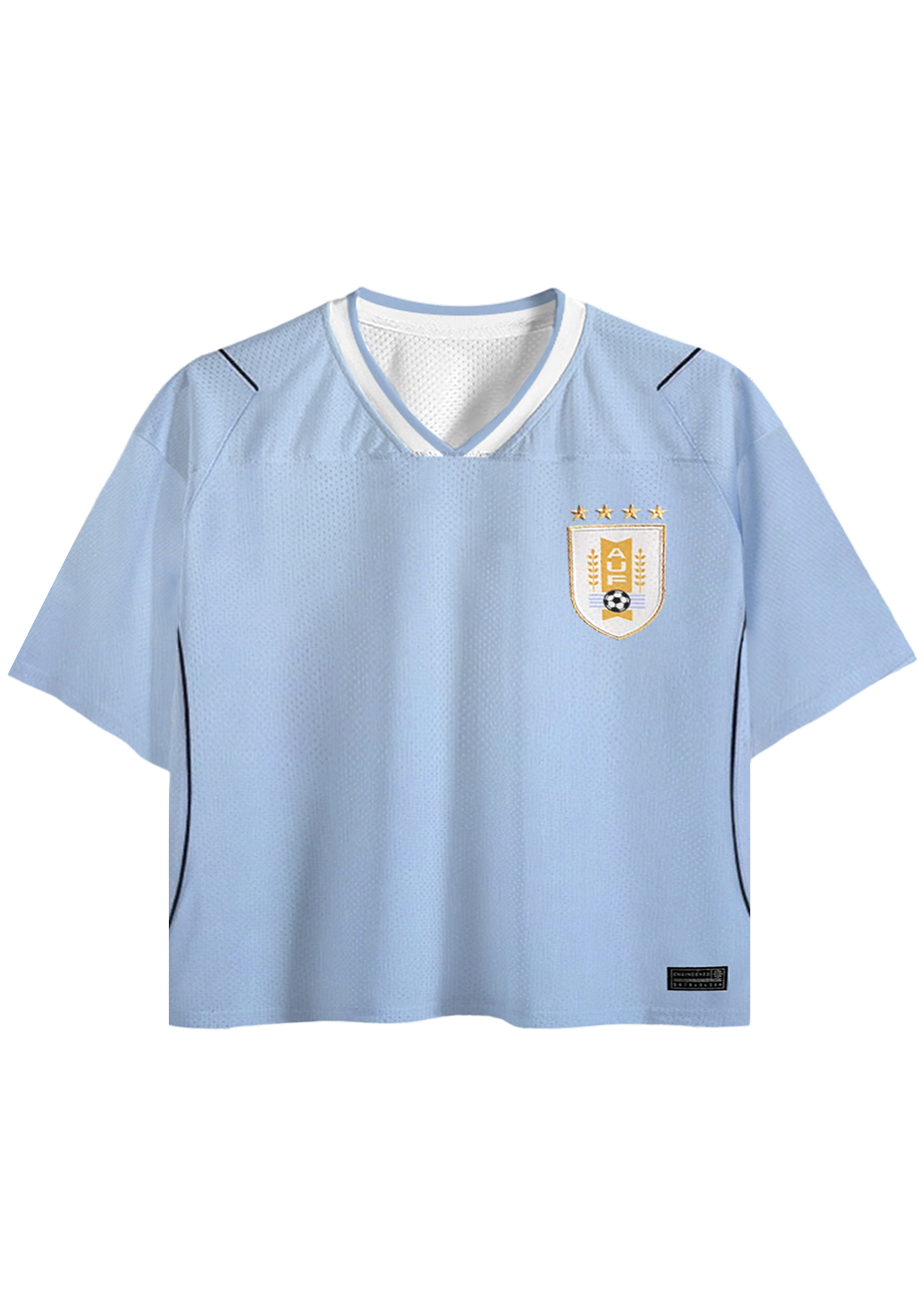 Uruguay Home Style Cropped Mesh Jersey Shirt