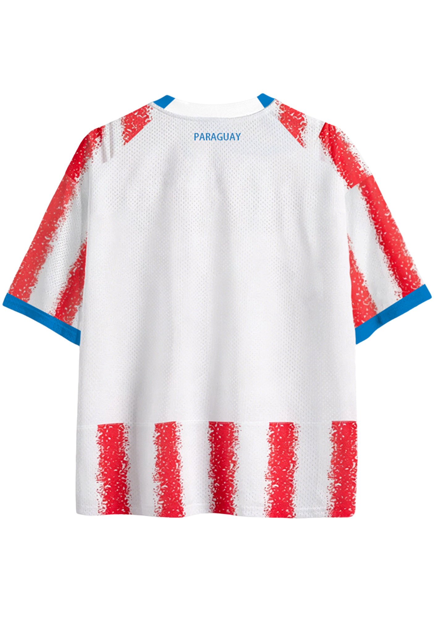 Paraguay Retro Distressed Striped Mesh Jersey Shirts