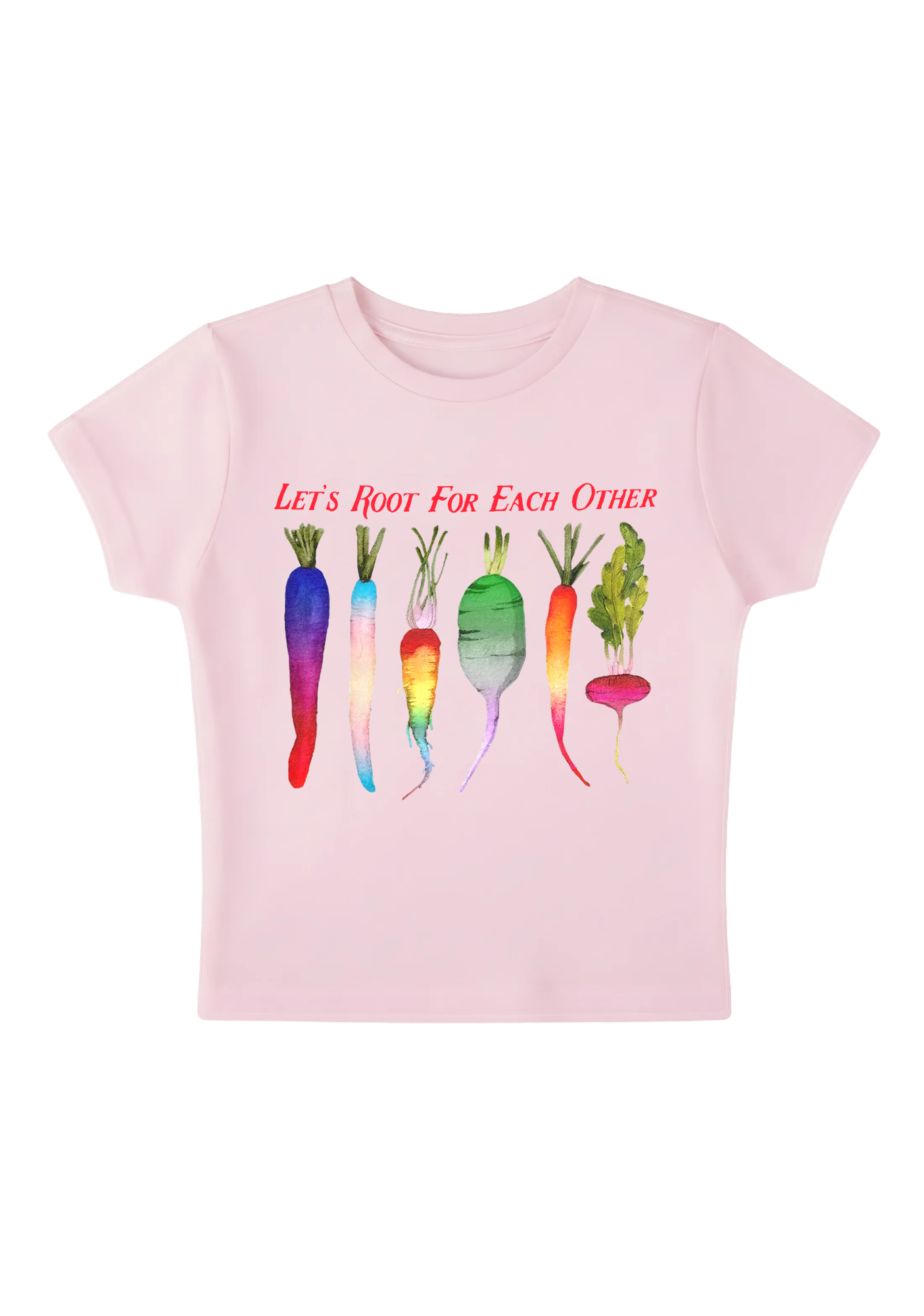 Let's Root For Each Other Y2K Baby Tee