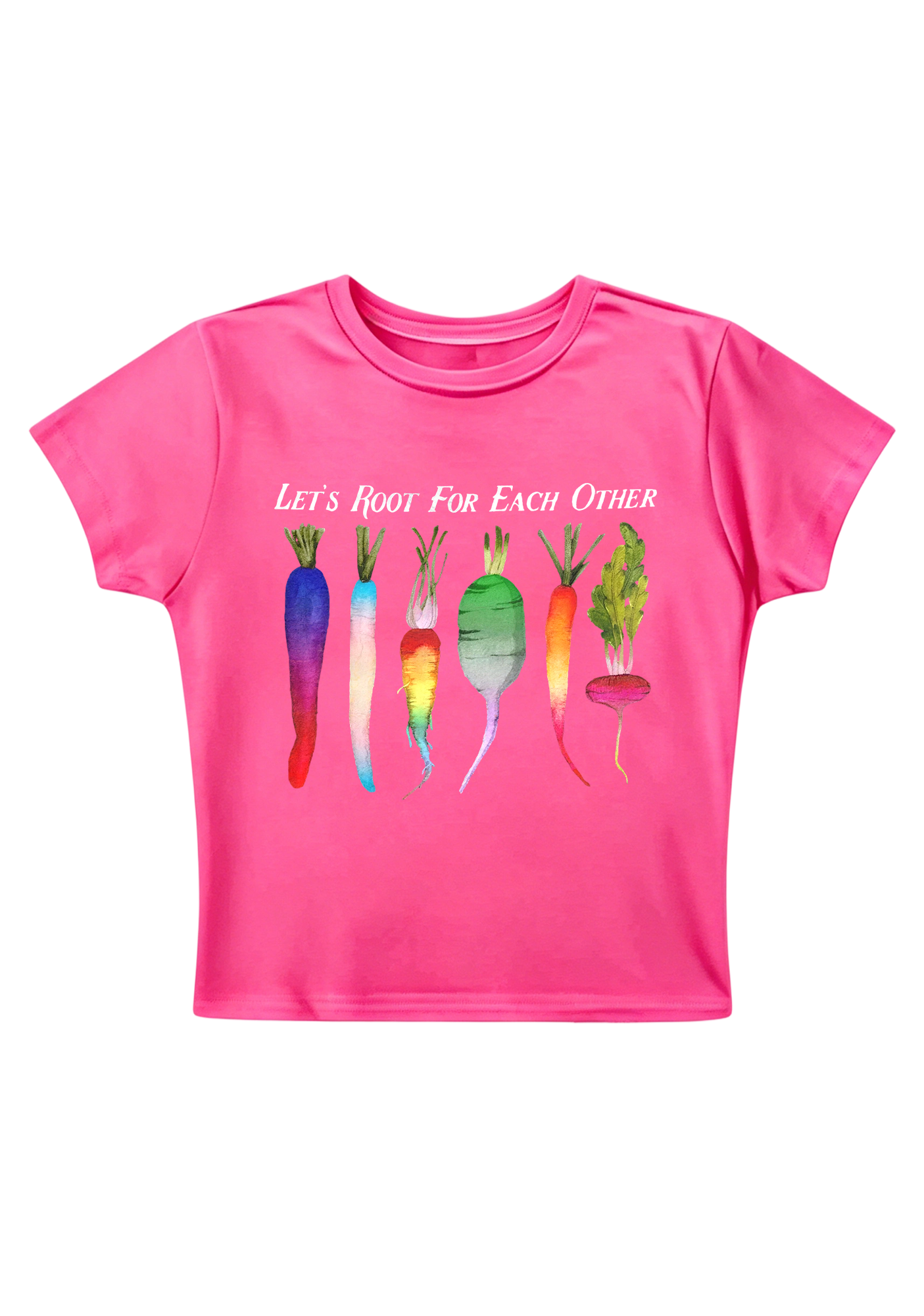 Let's Root For Each Other Y2K Baby Tee