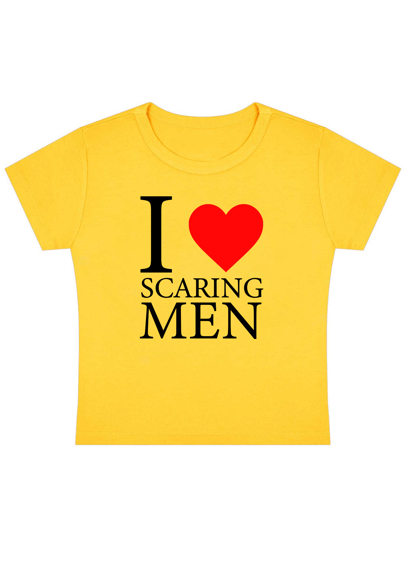 I Love Scaring Men Y2k Baby Tee