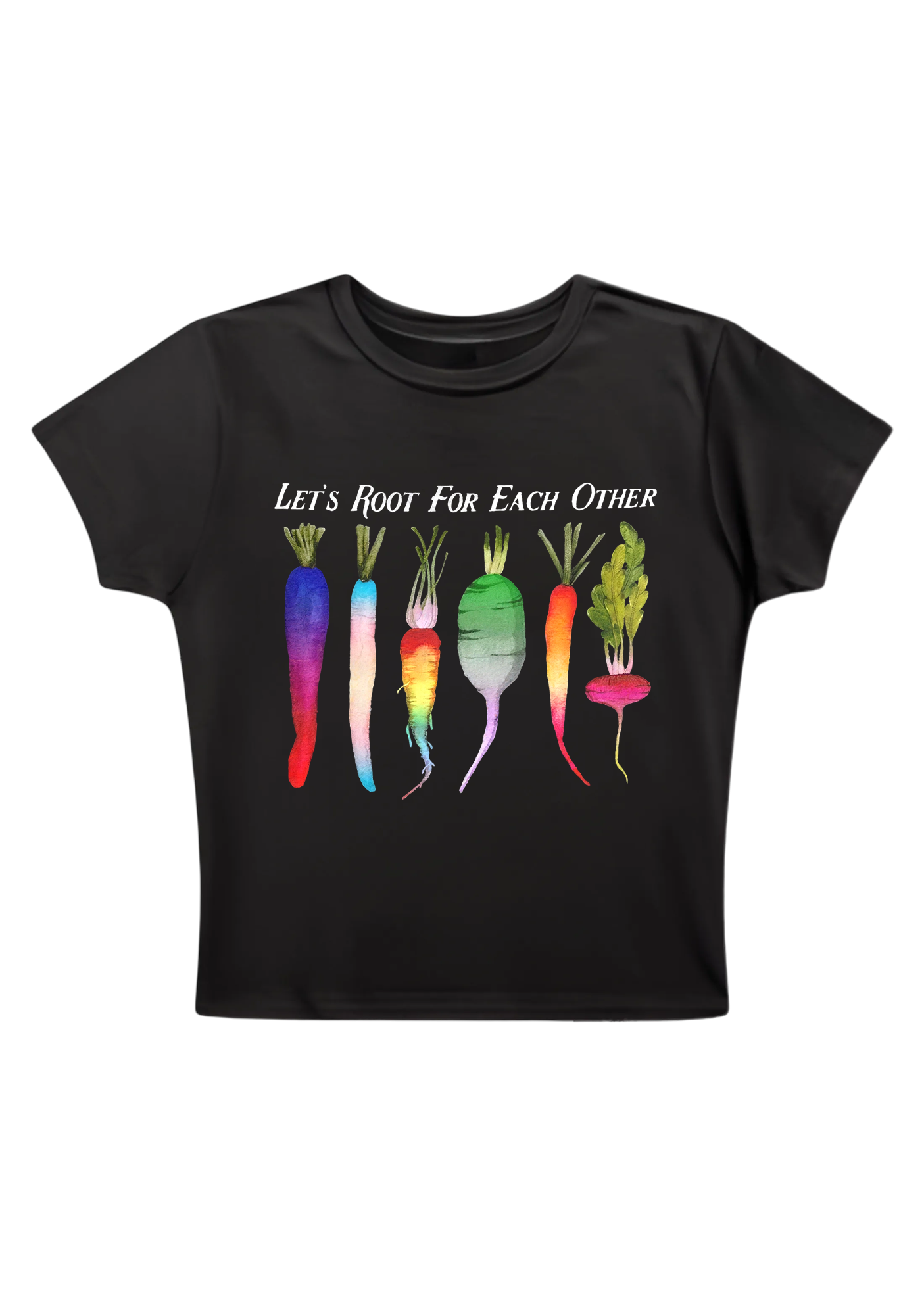 Let's Root For Each Other Y2K Baby Tee