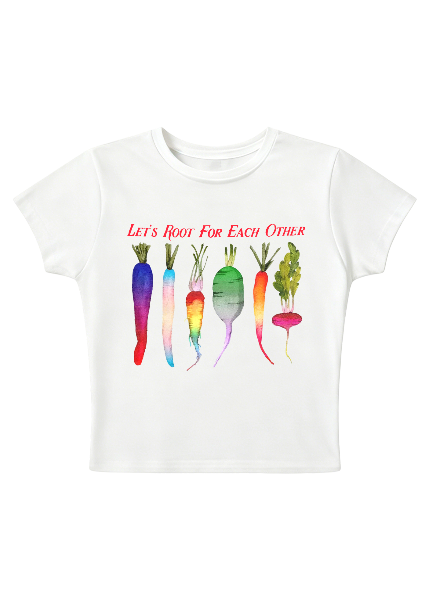 Let's Root For Each Other Y2K Baby Tee