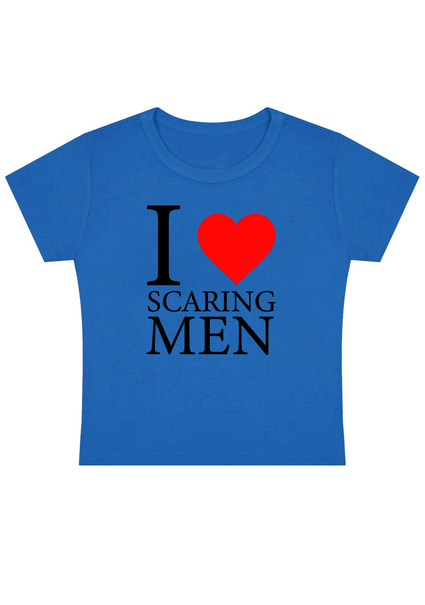 I Love Scaring Men Y2k Baby Tee