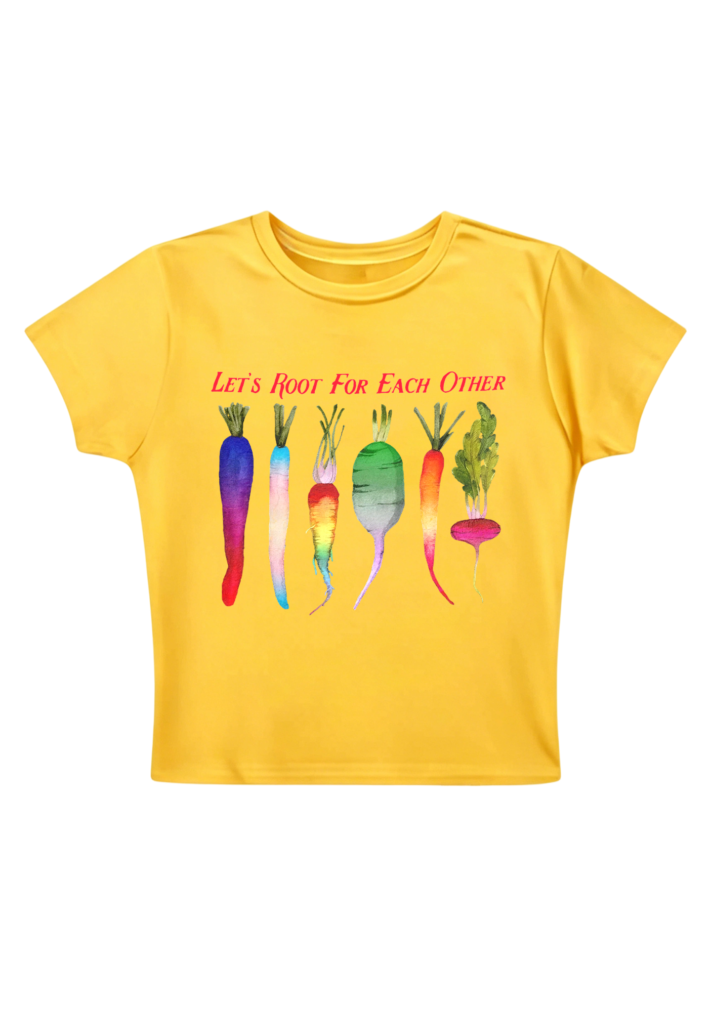 Let's Root For Each Other Y2K Baby Tee