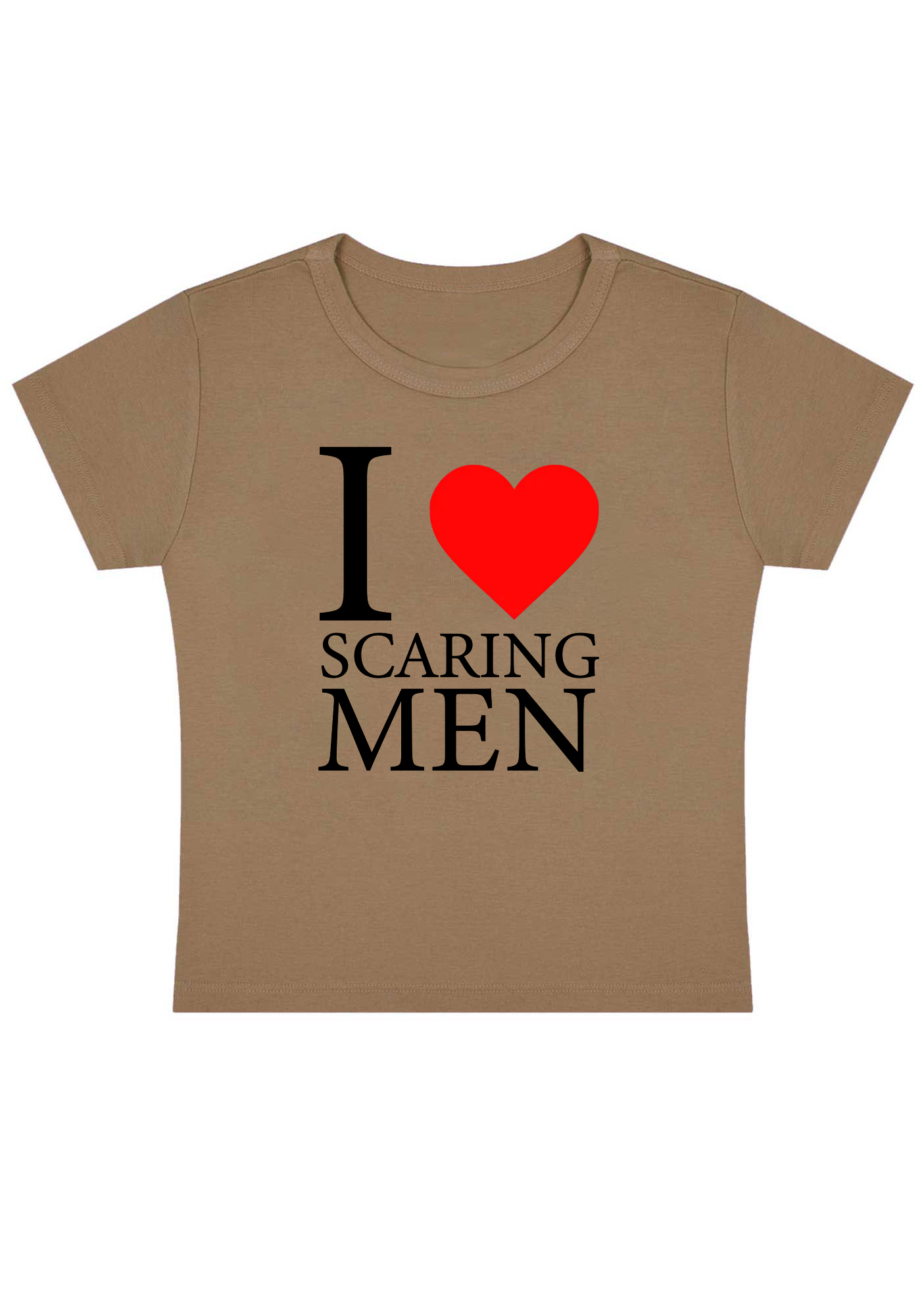 I Love Scaring Men Y2k Baby Tee